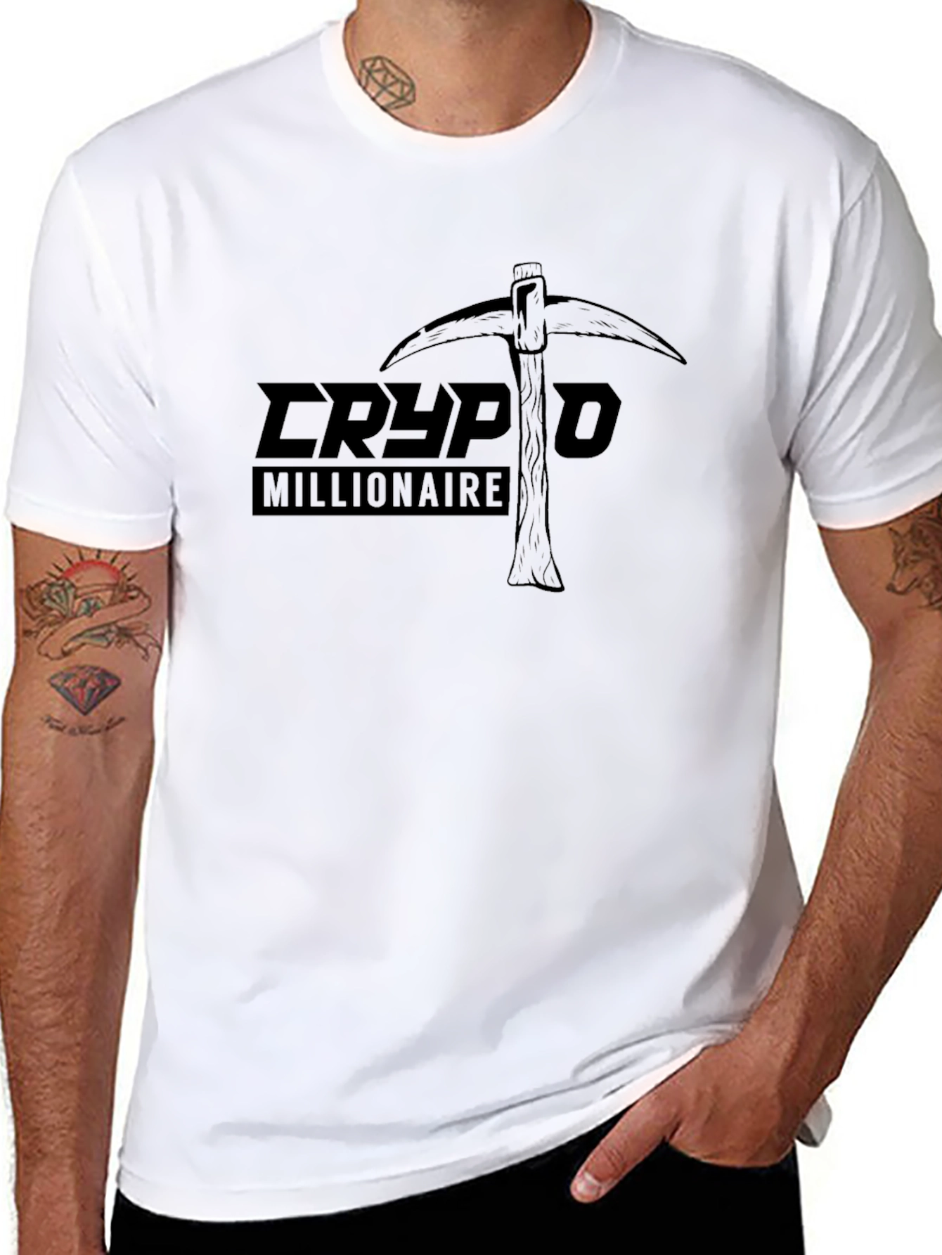 Crypto Millionaire Graphic T-Shirt - Black