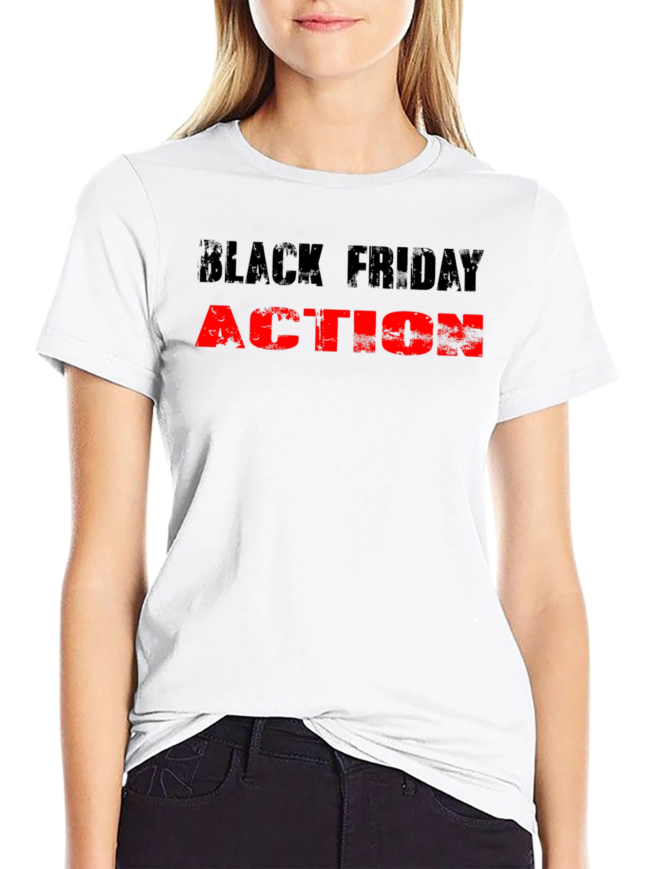 Black Friday Action Tee - Stylish Graphic T-Shirt