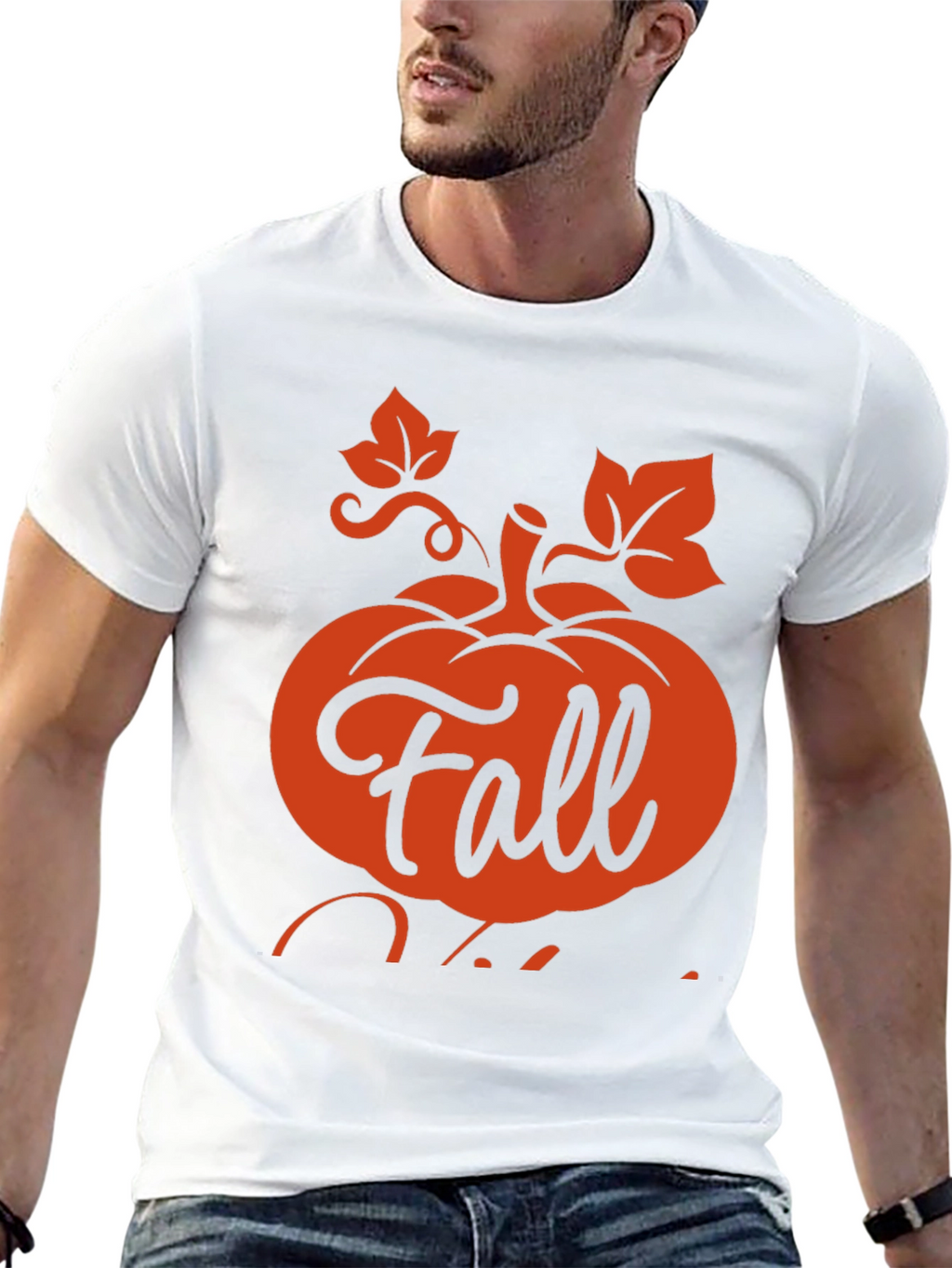 Fall Vibes Black Graphic T-Shirt