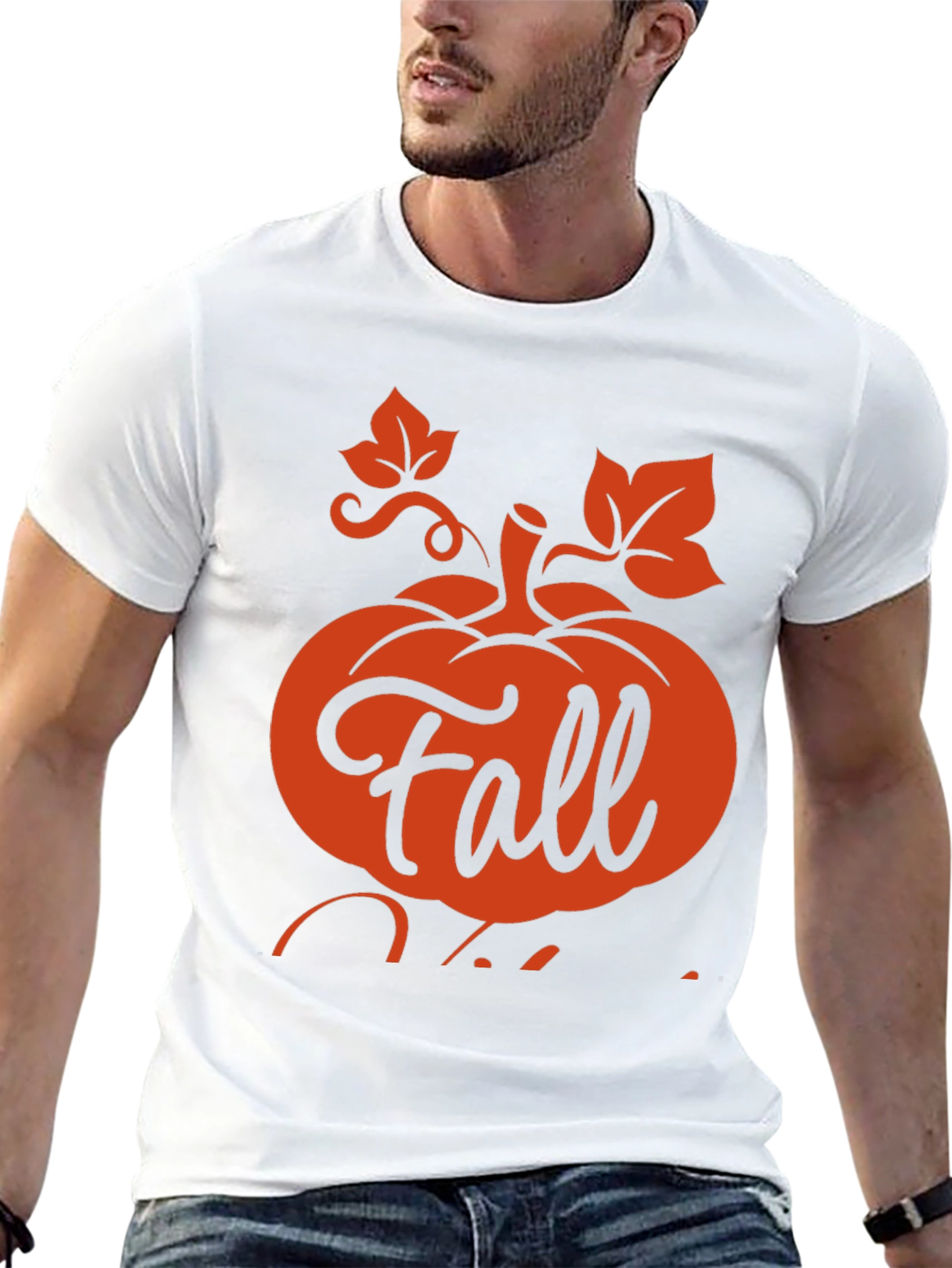 Fall Vibes Black Graphic T-Shirt