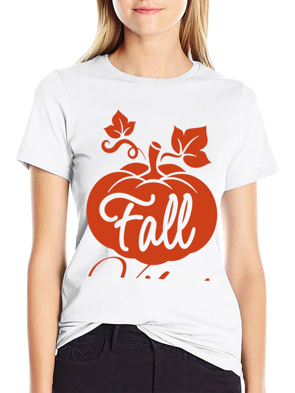 Fall Vibes Black Graphic T-Shirt
