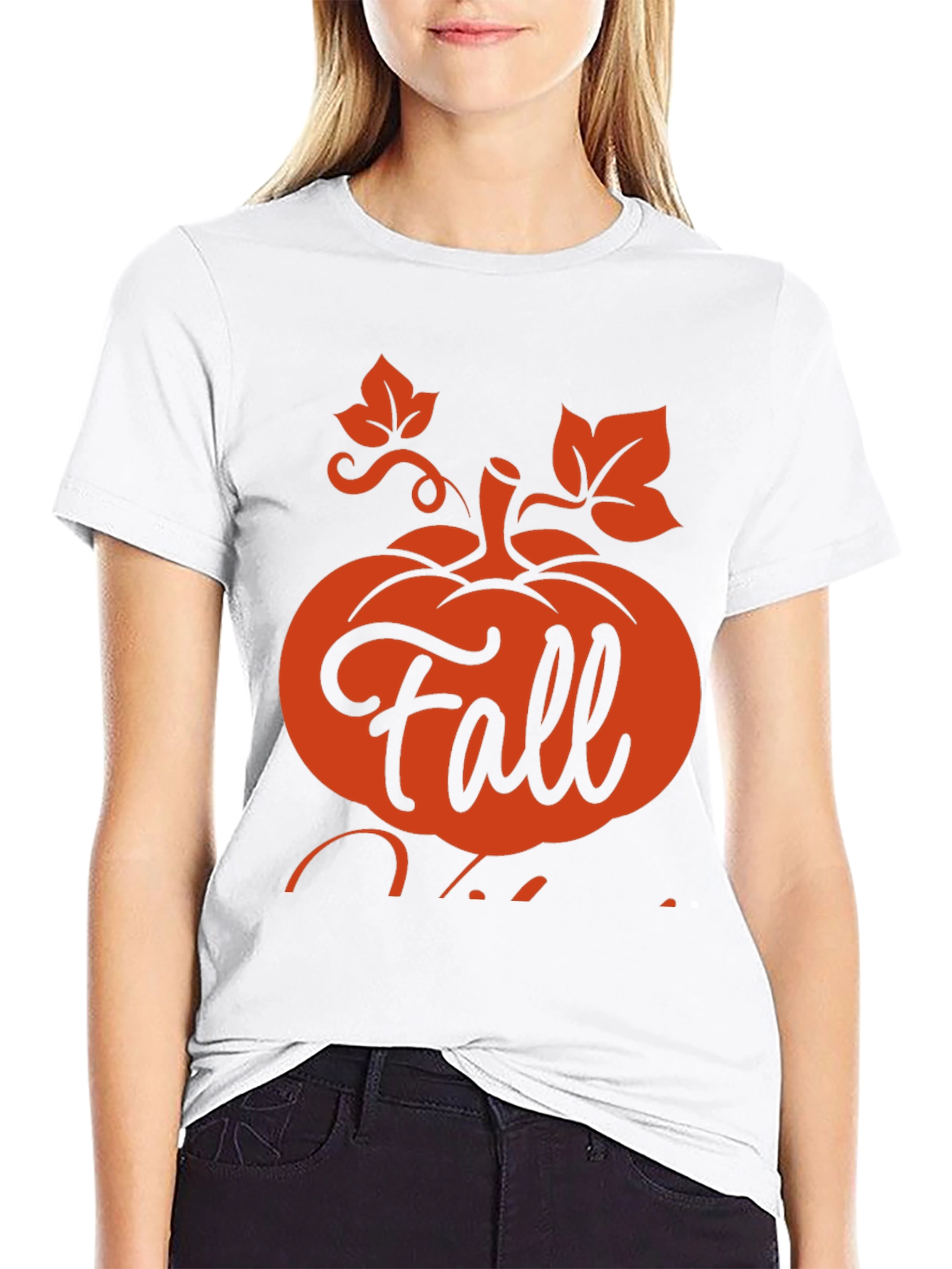 Fall Vibes Black Graphic T-Shirt