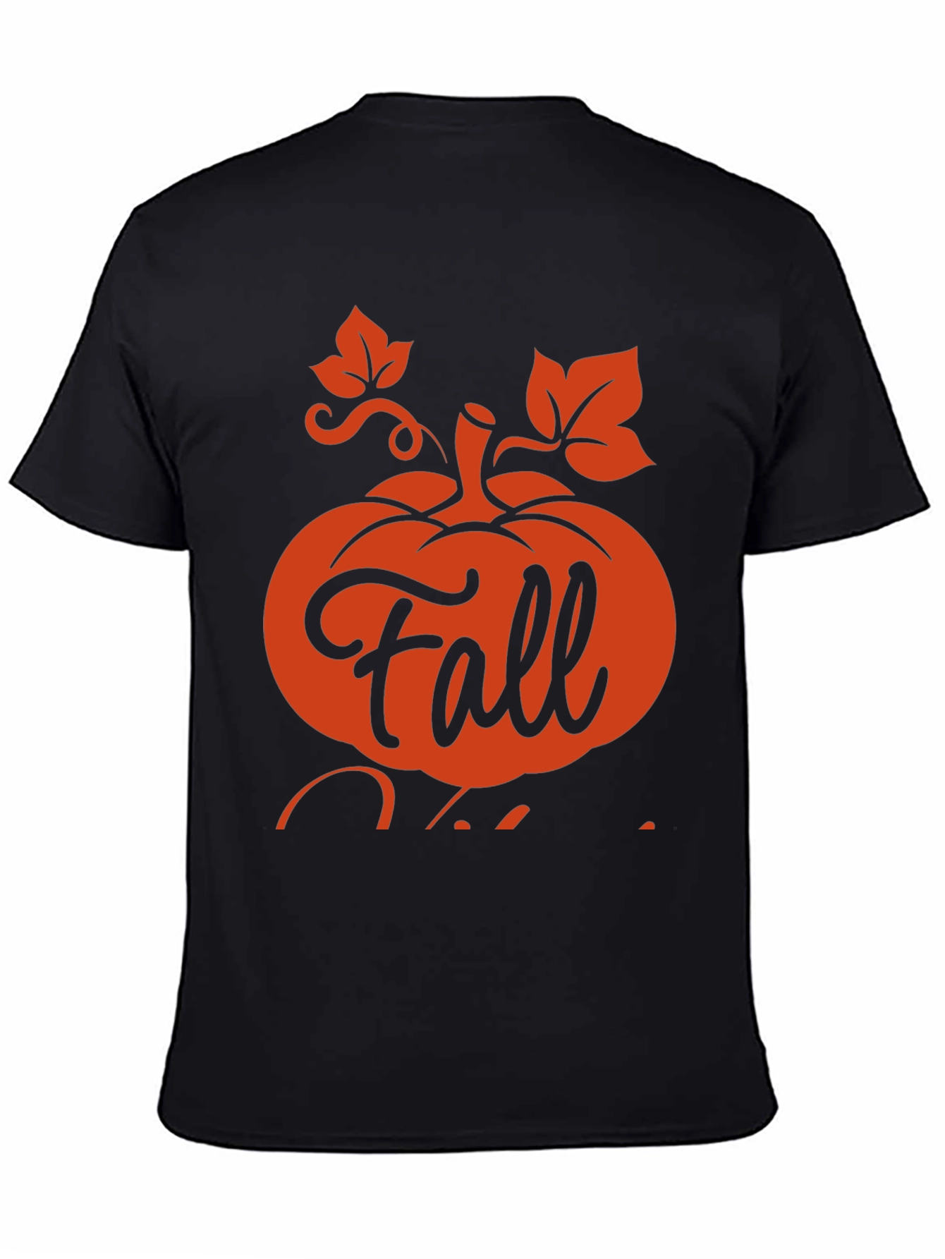 Fall Vibes Black Graphic T-Shirt