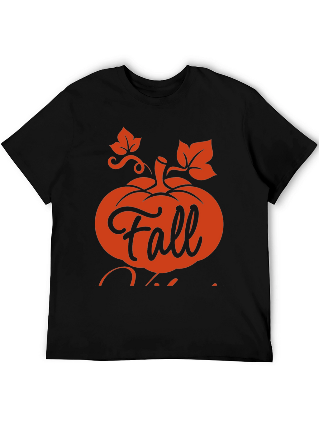 Fall Vibes Black Graphic T-Shirt