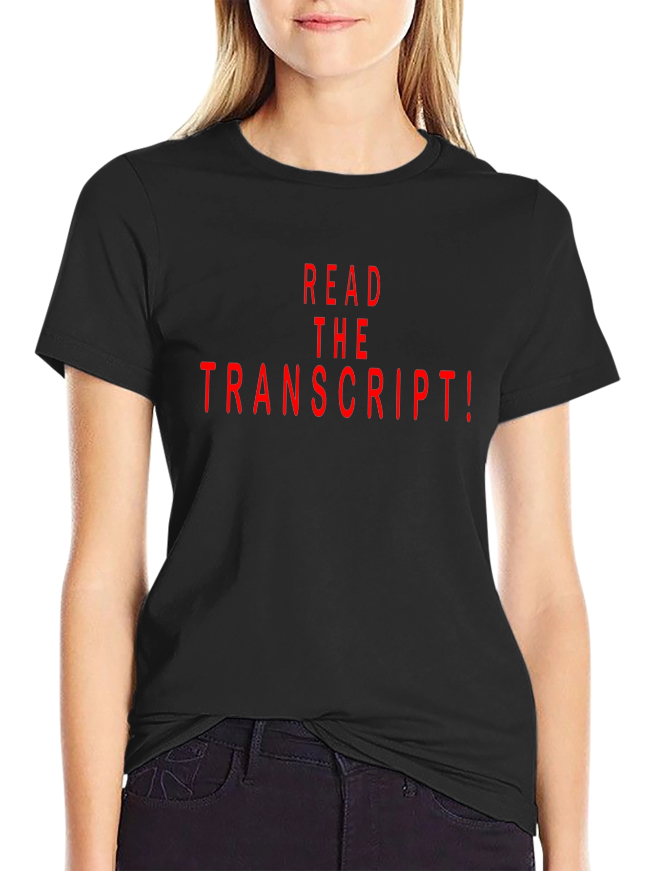 Read The Transcript! Graphic Tee - Black