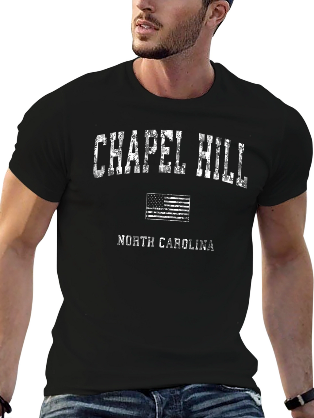 Chapel Hill NC Black T-Shirt