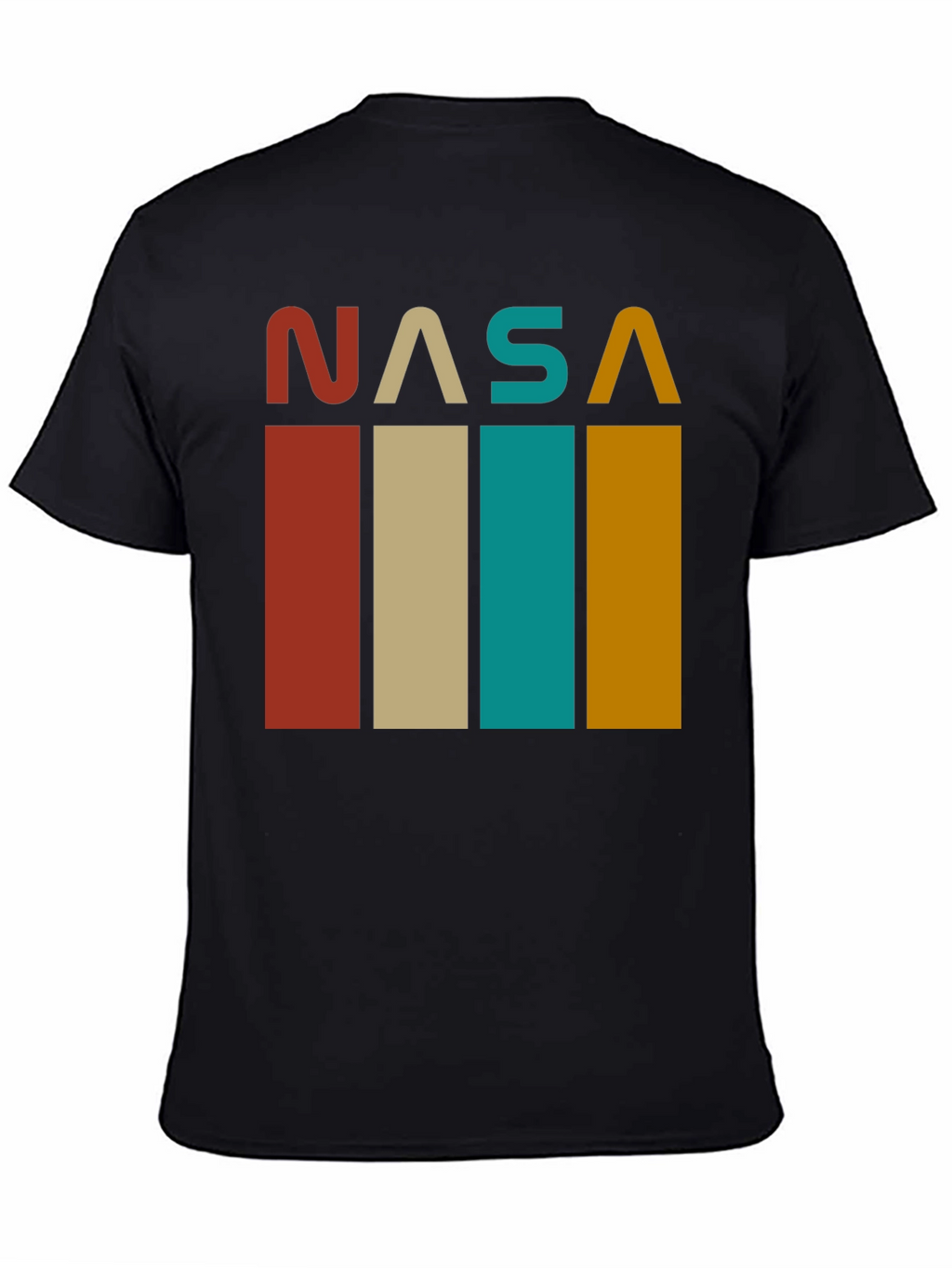 Retro NASA Graphic Tee - Black Cotton Blend