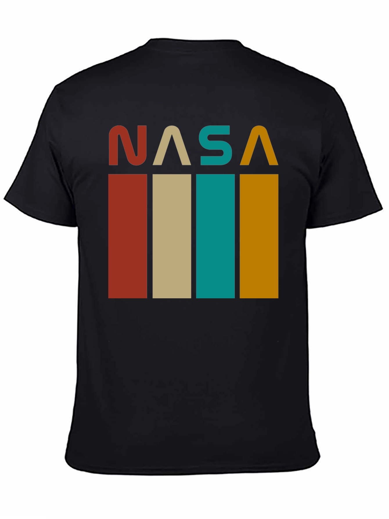 Retro NASA Graphic Tee - Black Cotton Blend