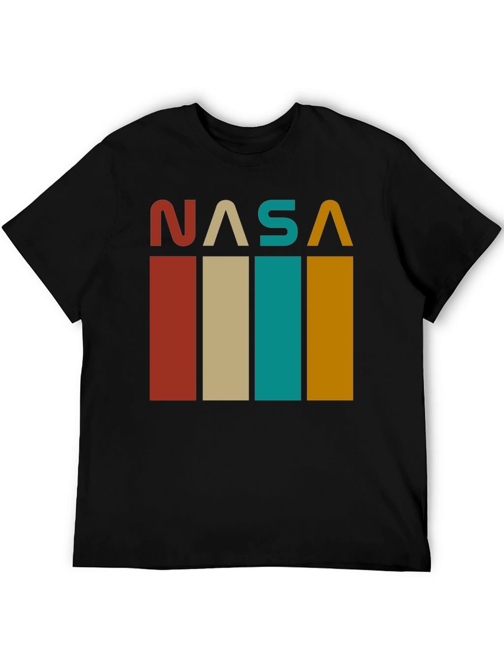Retro NASA Graphic Tee - Black Cotton Blend