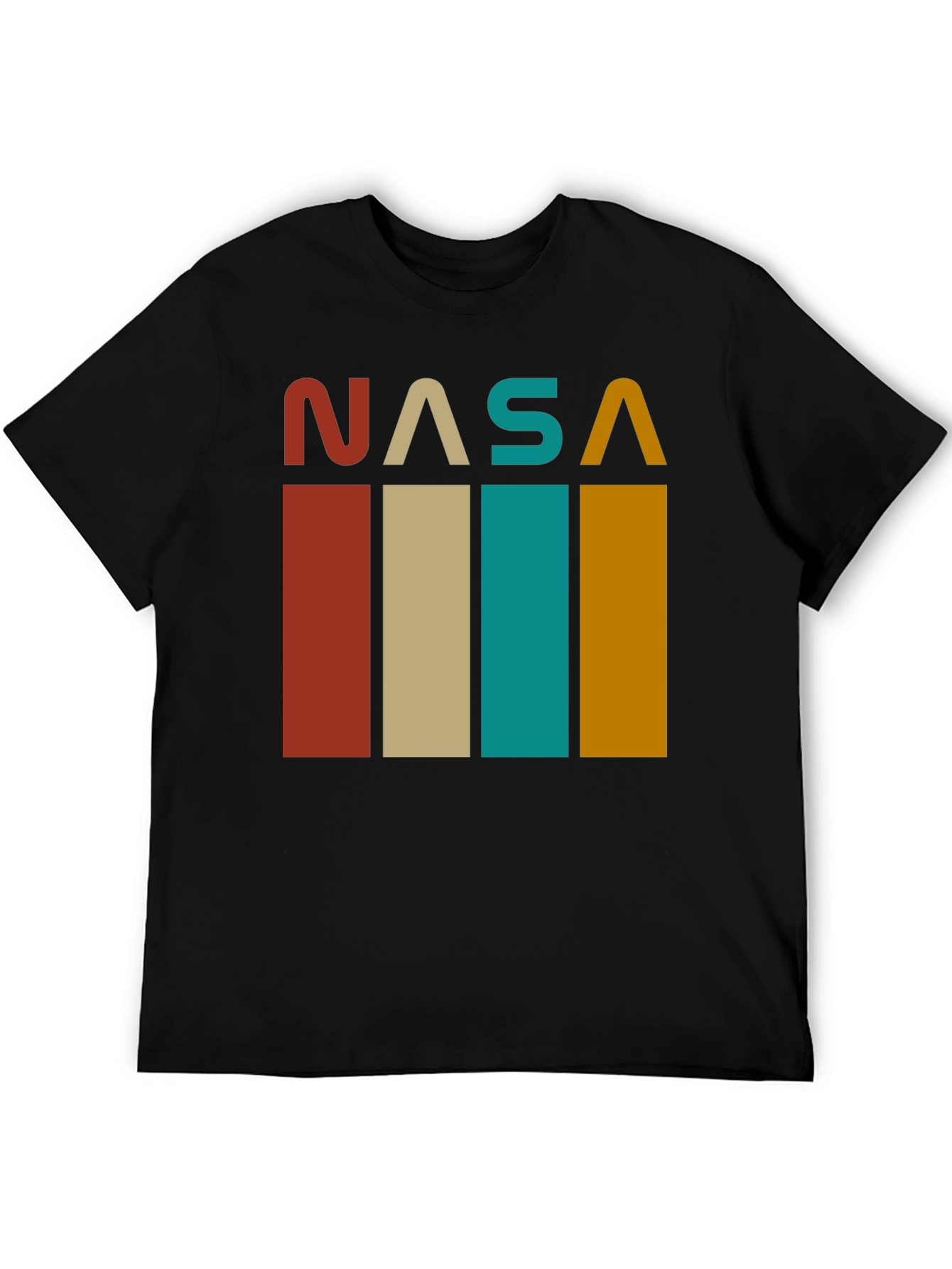 Retro NASA Graphic Tee - Black Cotton Blend