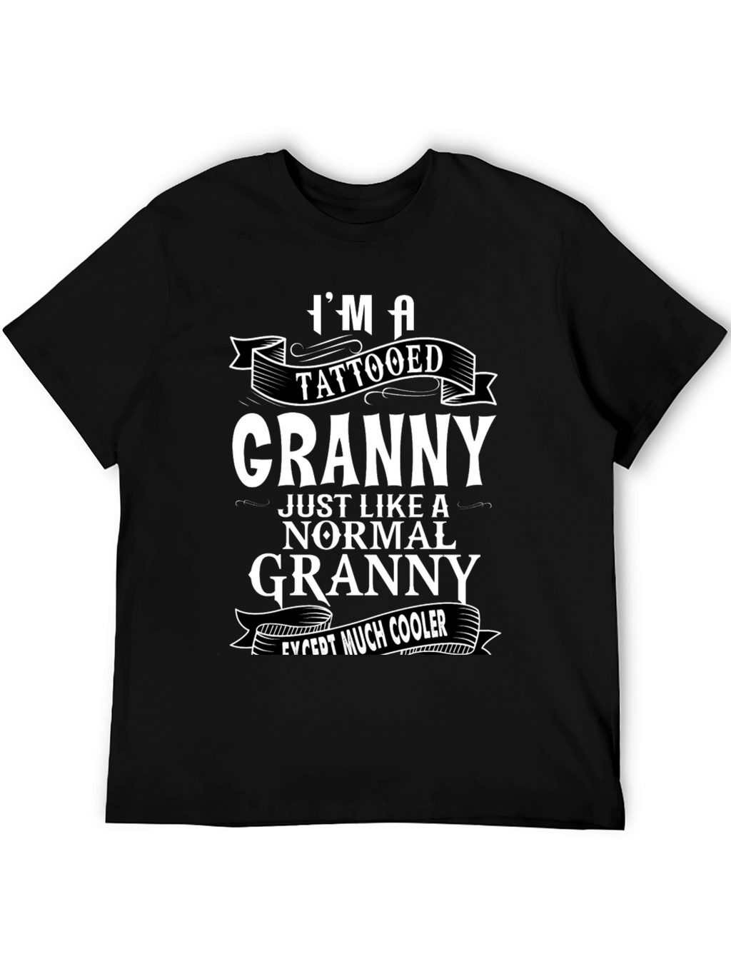 Cool Tattooed Granny Graphic T-Shirt