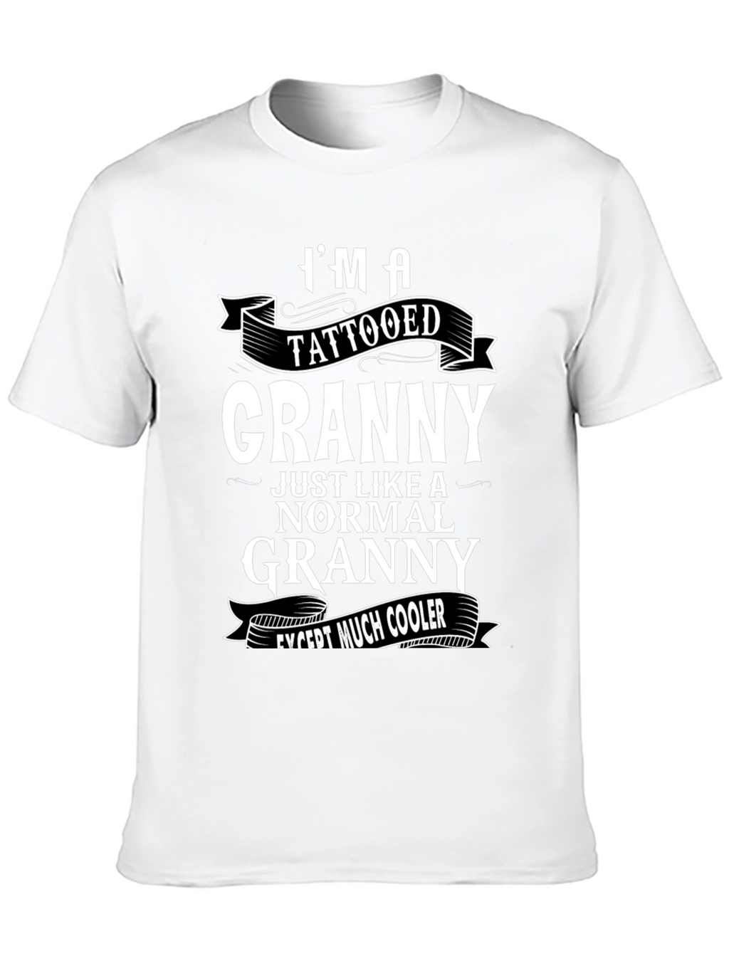 Cool Tattooed Granny Graphic T-Shirt