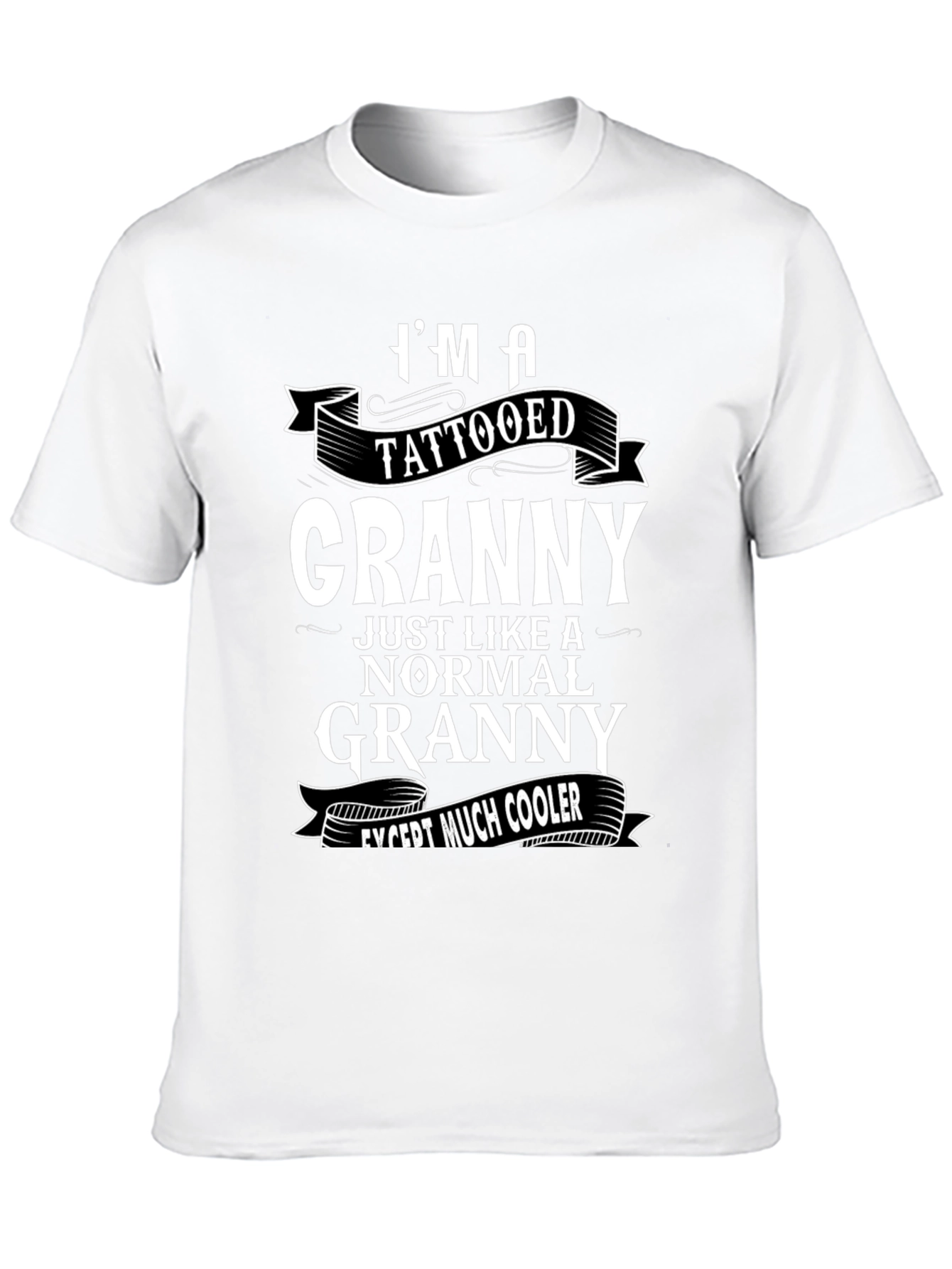 Cool Tattooed Granny Graphic T-Shirt