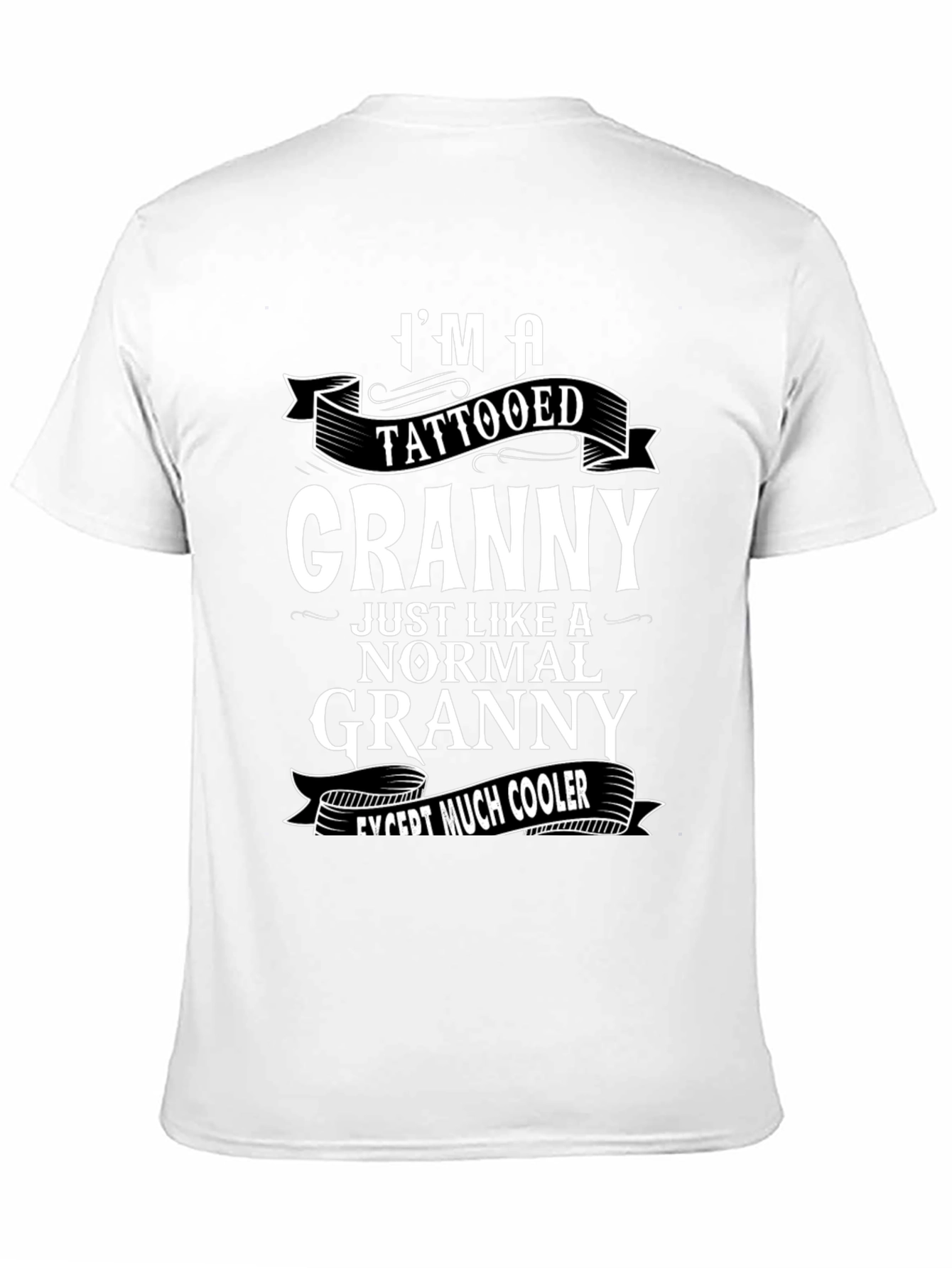 Cool Tattooed Granny Graphic T-Shirt