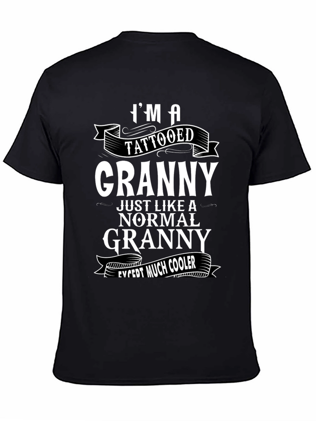 Cool Tattooed Granny Graphic T-Shirt