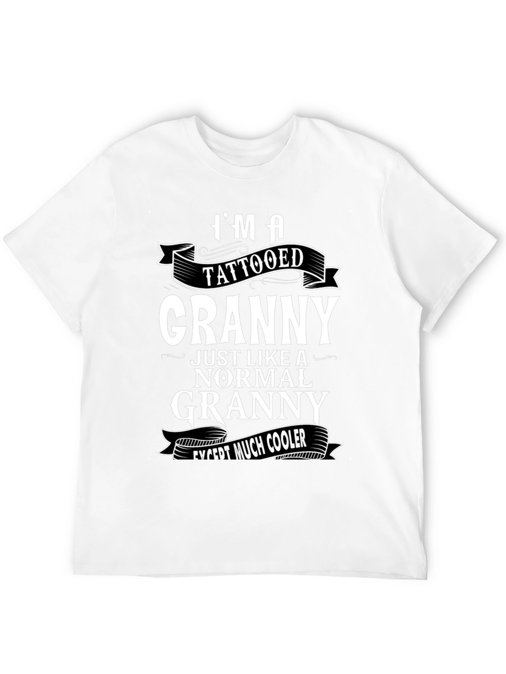 Cool Tattooed Granny Graphic T-Shirt