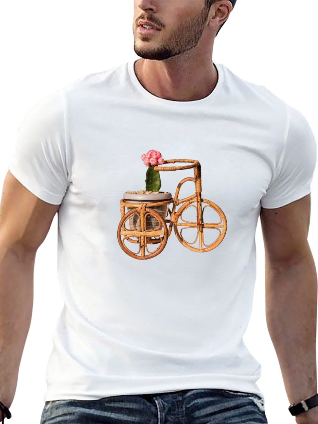 Unique Cactus Bicycle Planter T-Shirt