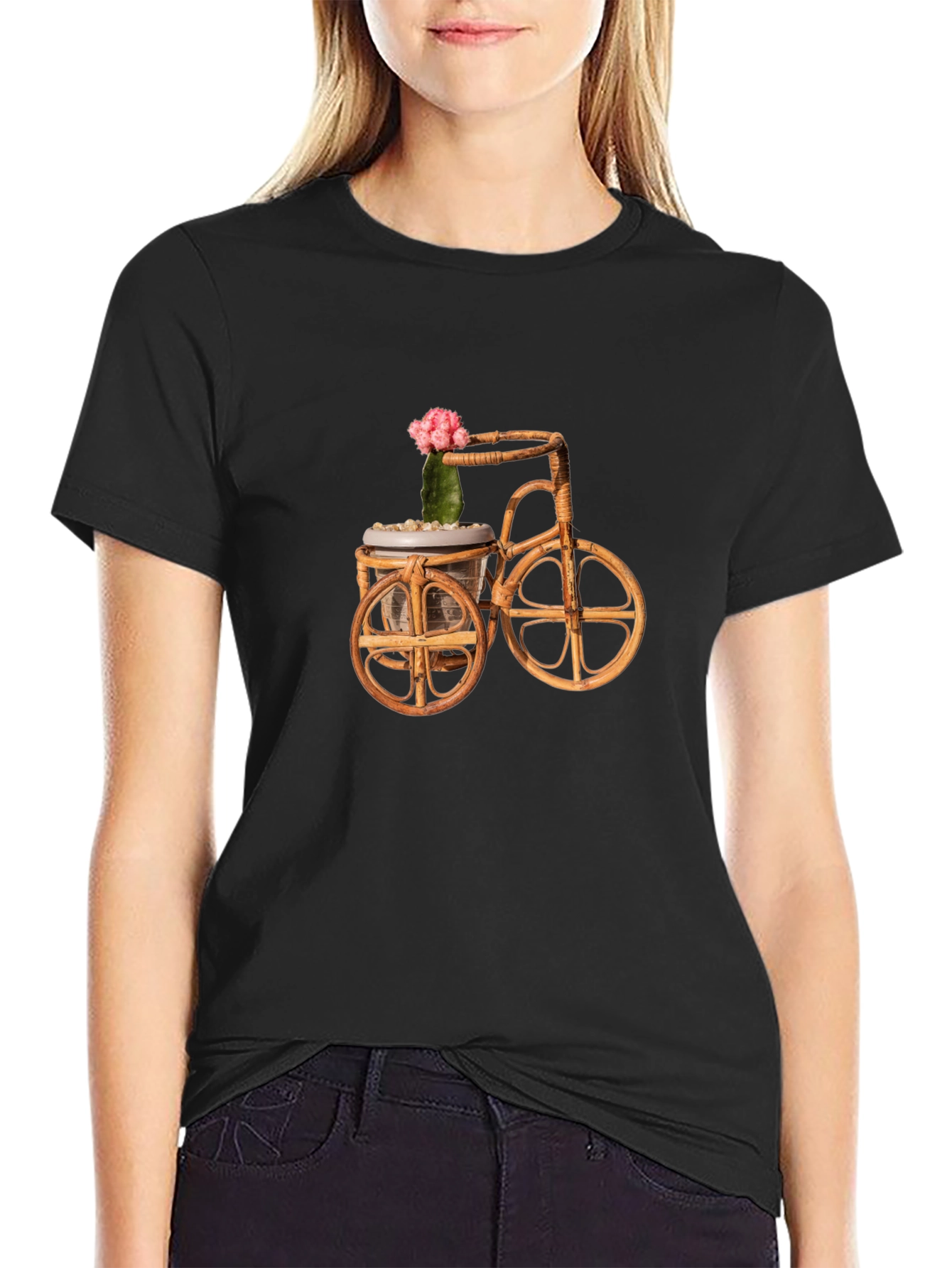 Unique Cactus Bicycle Planter T-Shirt