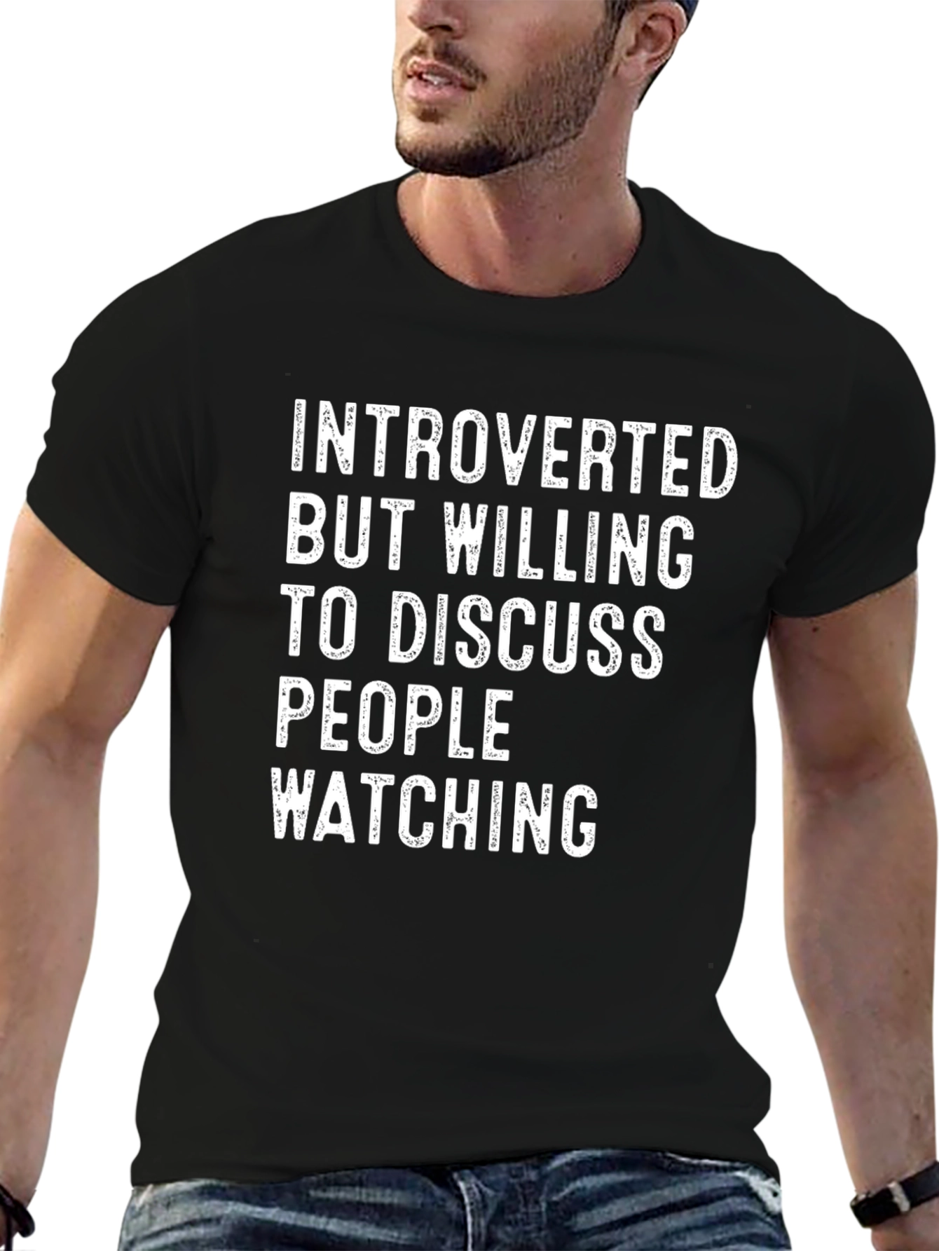Introverted People Watching Graphic T-Shirt