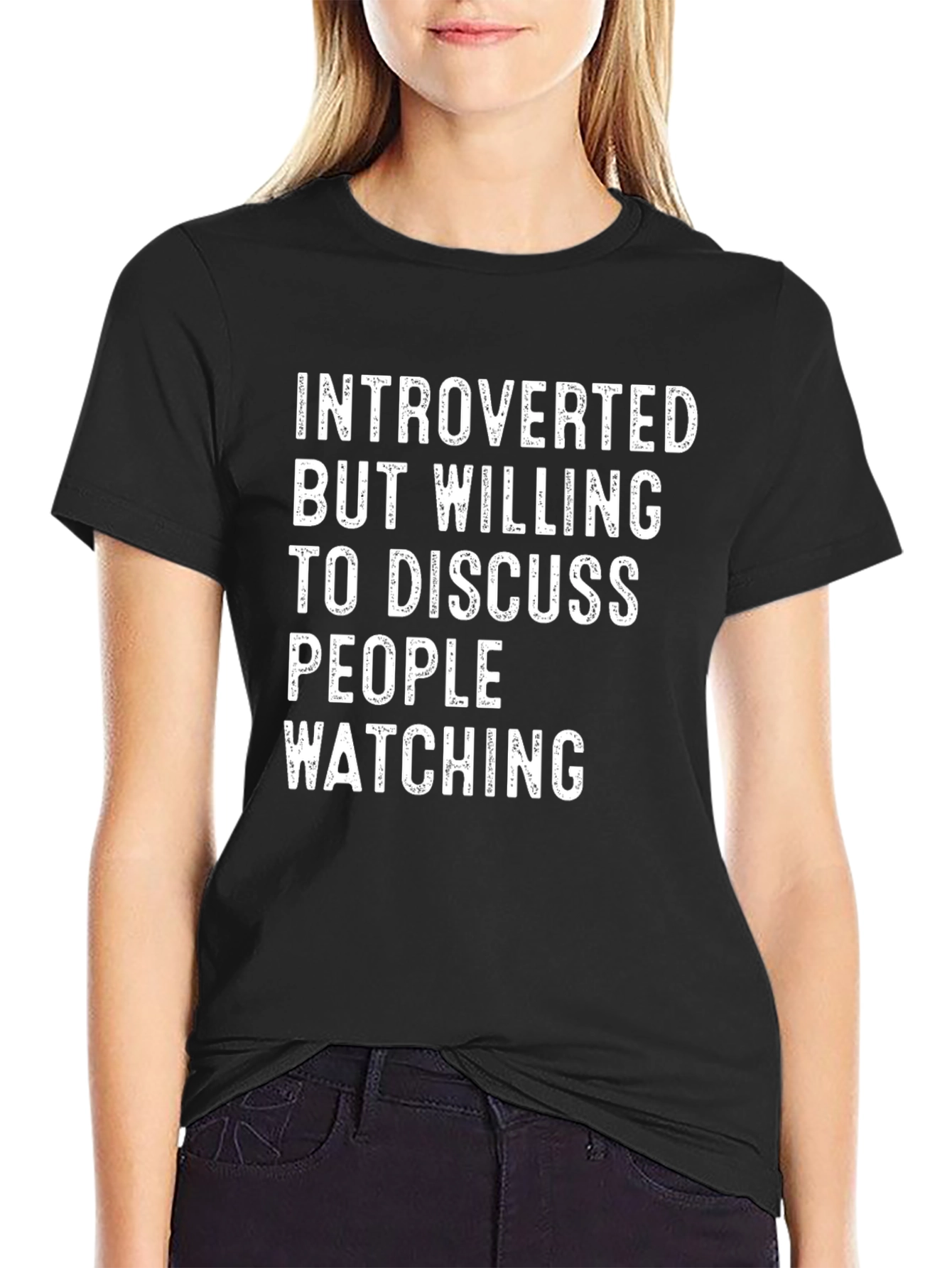 Introverted People Watching Graphic T-Shirt