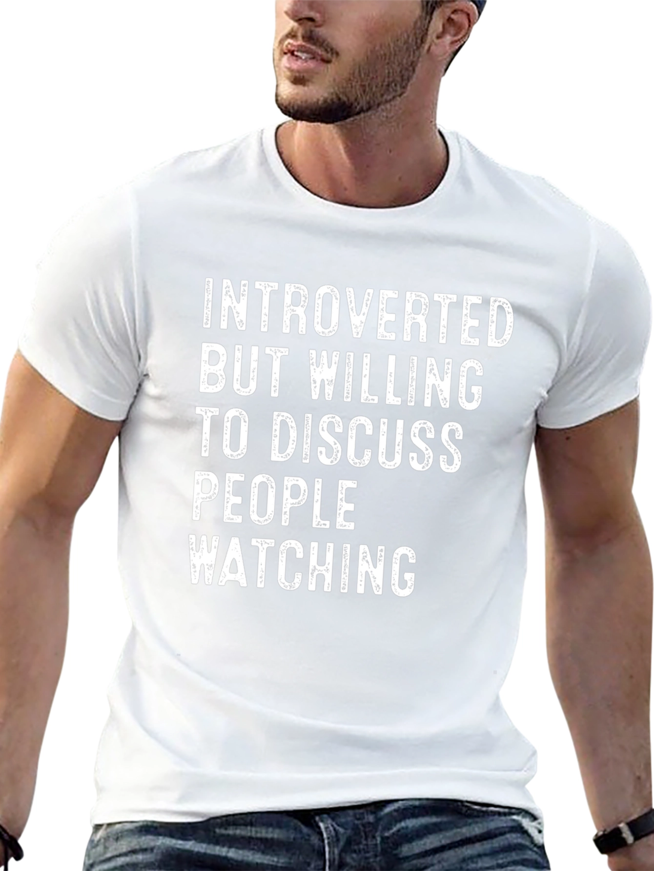 Introverted People Watching Graphic T-Shirt
