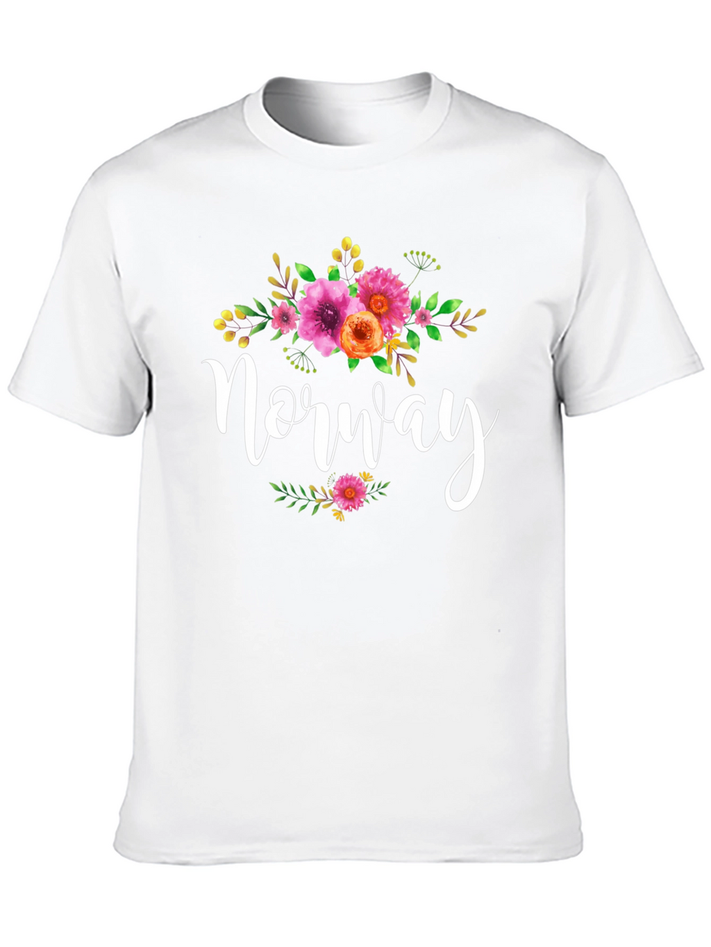 Floral Norway Tee - Stylish Travel Shirt