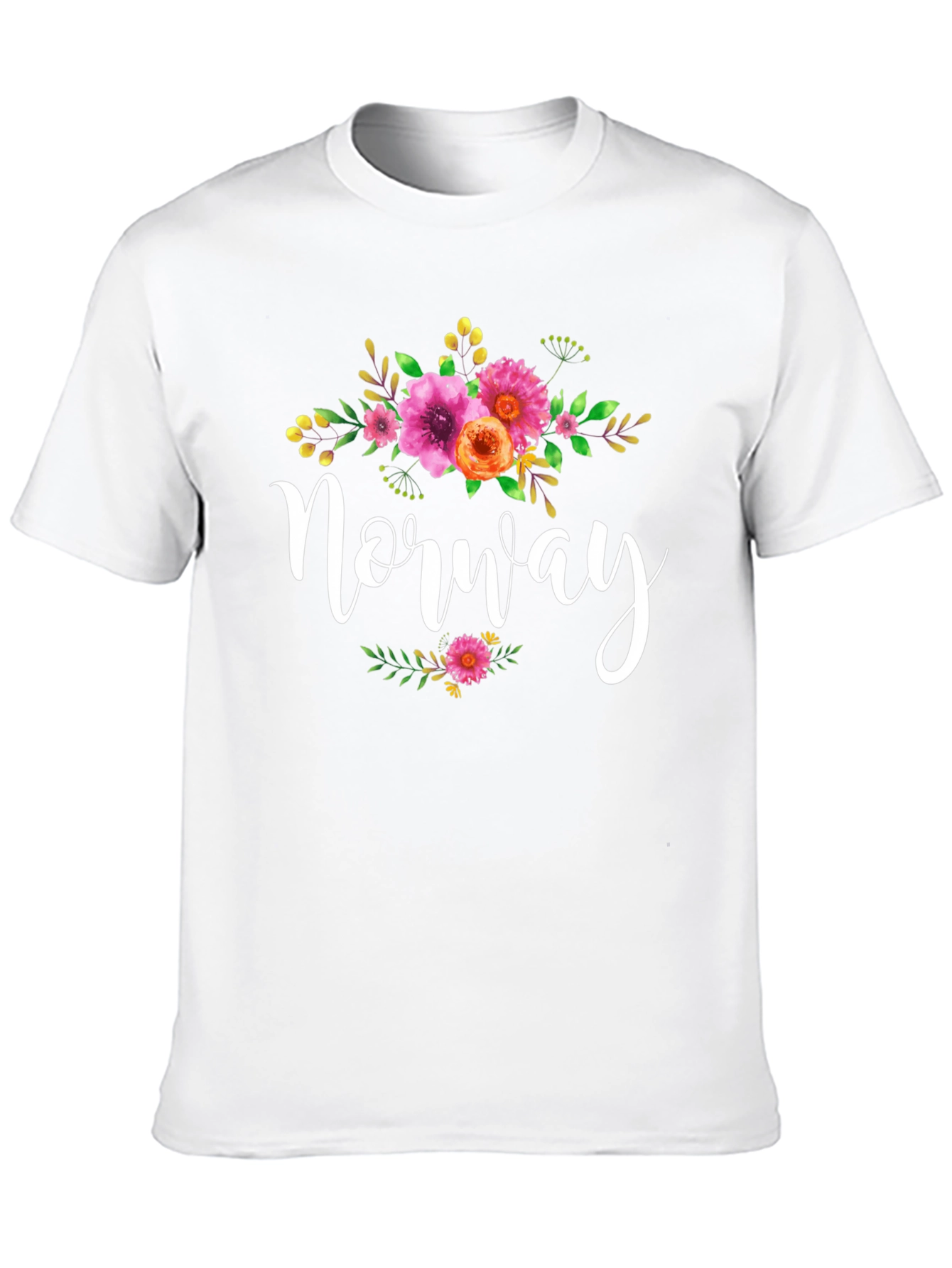 Floral Norway Tee - Stylish Travel Shirt