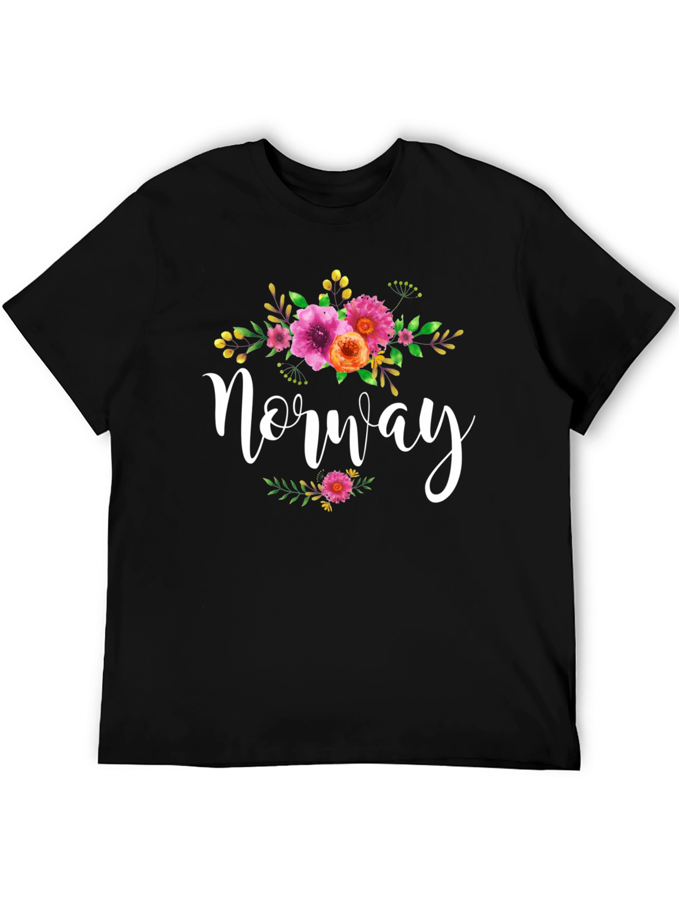 Floral Norway Tee - Stylish Travel Shirt