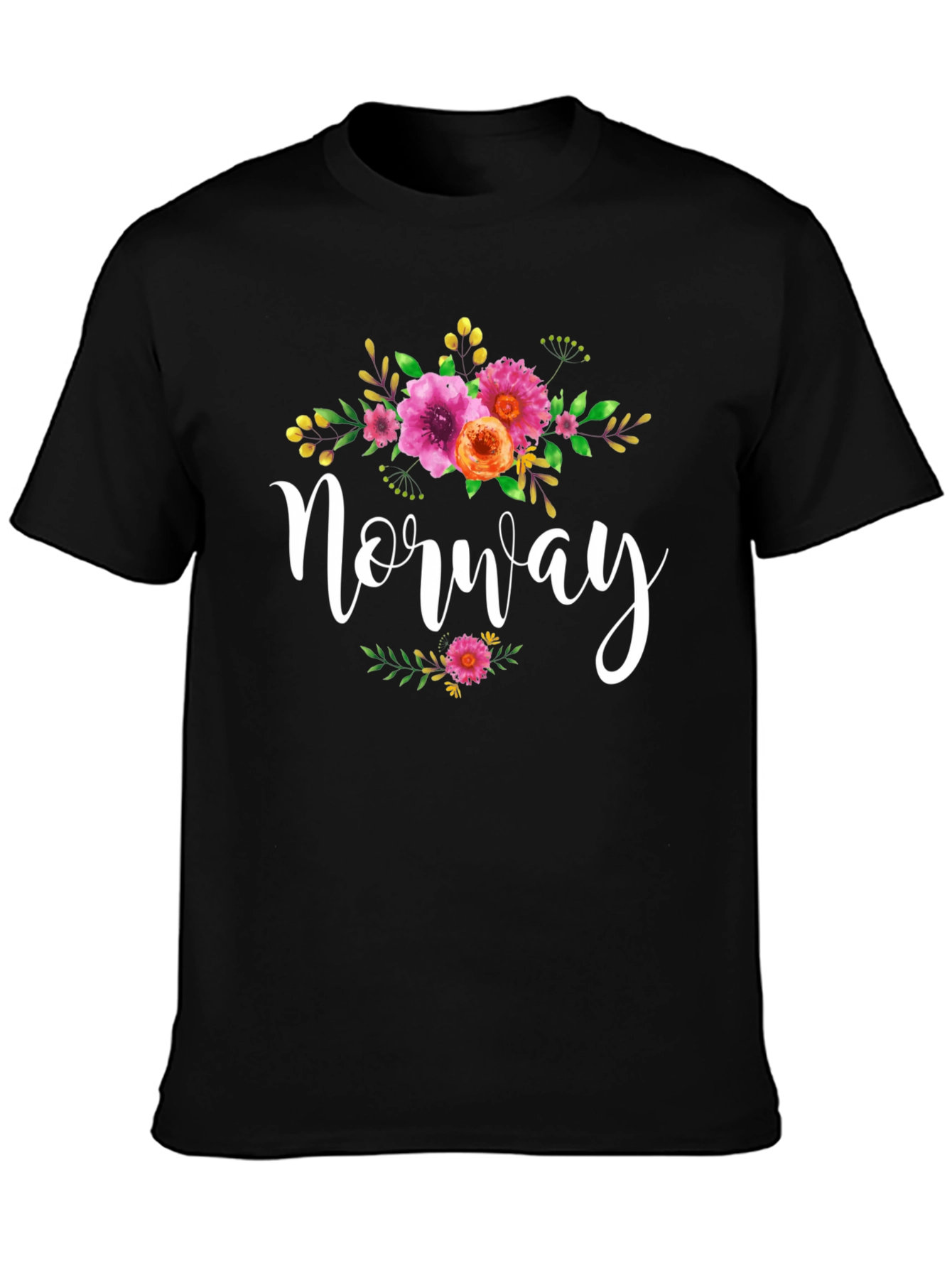 Floral Norway Tee - Stylish Travel Shirt