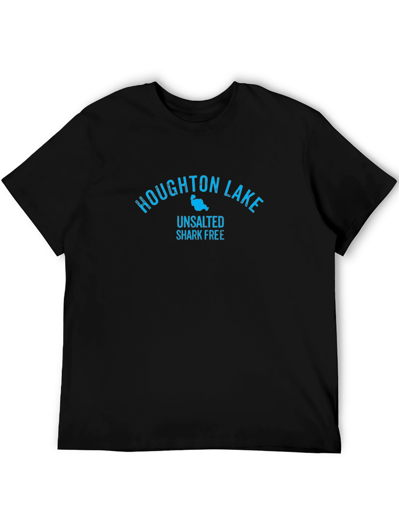 Houghton Lake T-Shirt - Unsalted & Shark Free Novelty Tee