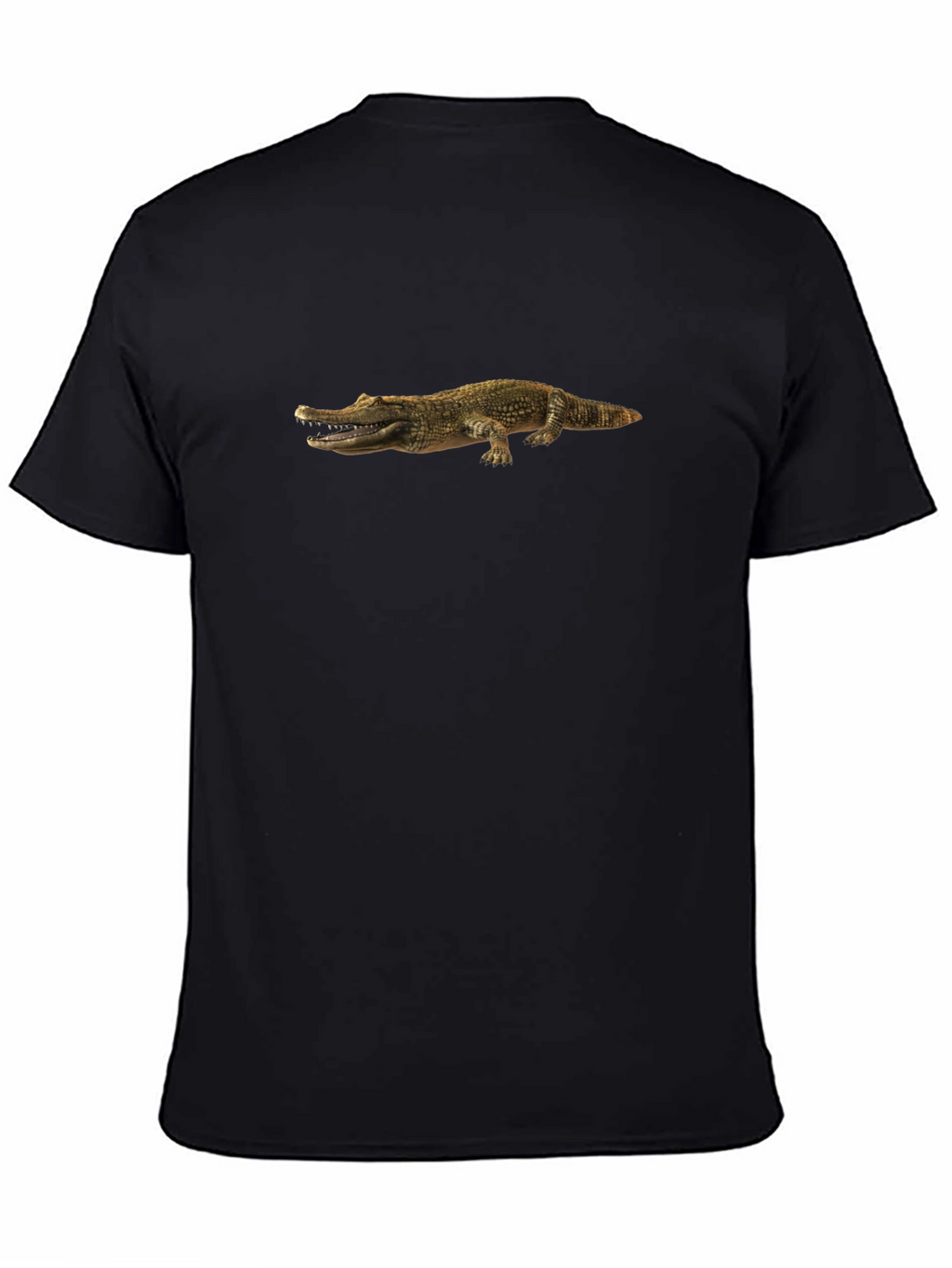 Crocodile Print Black Tee