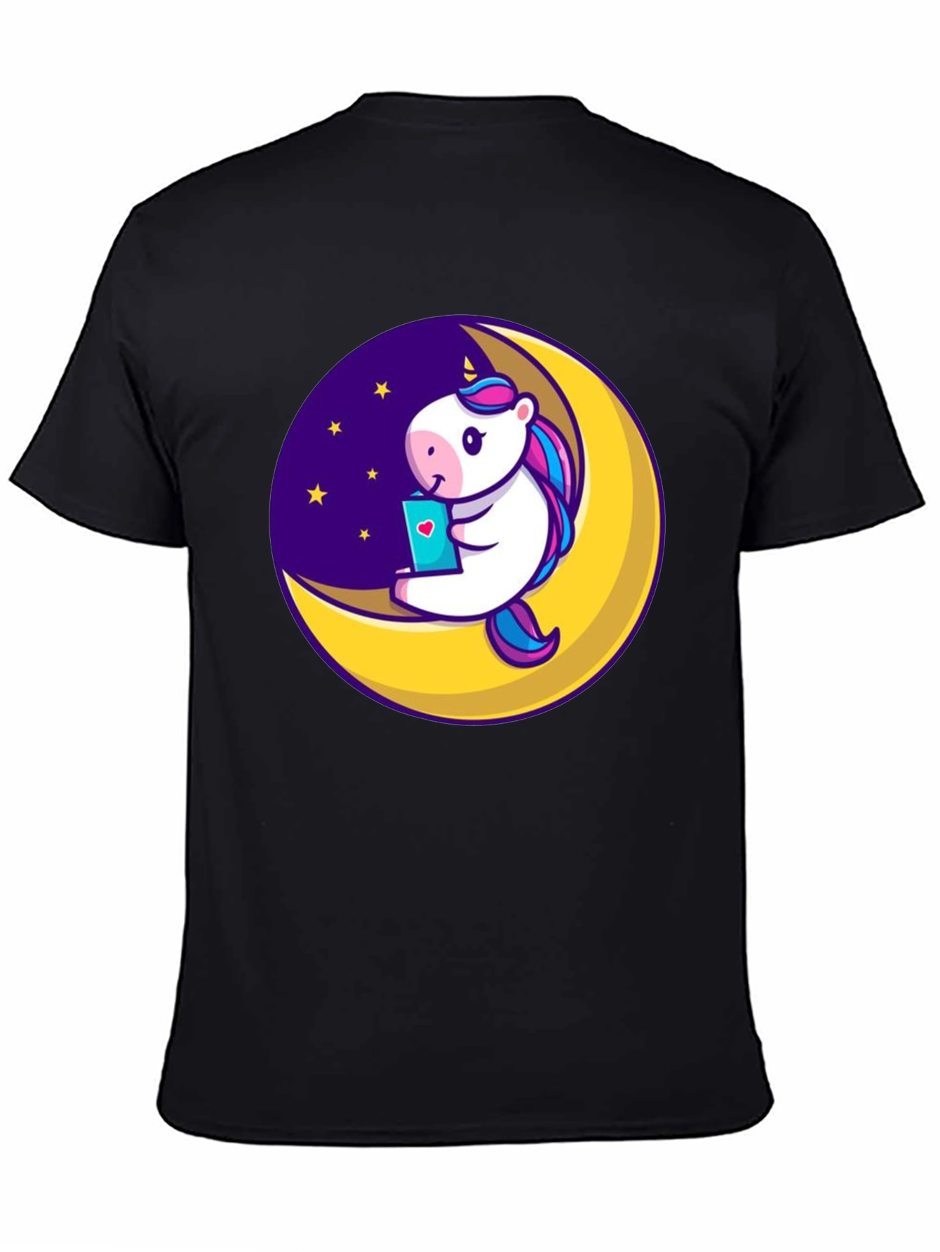 Unicorn Moon T-Shirt - Cute Cartoon Graphic Tee