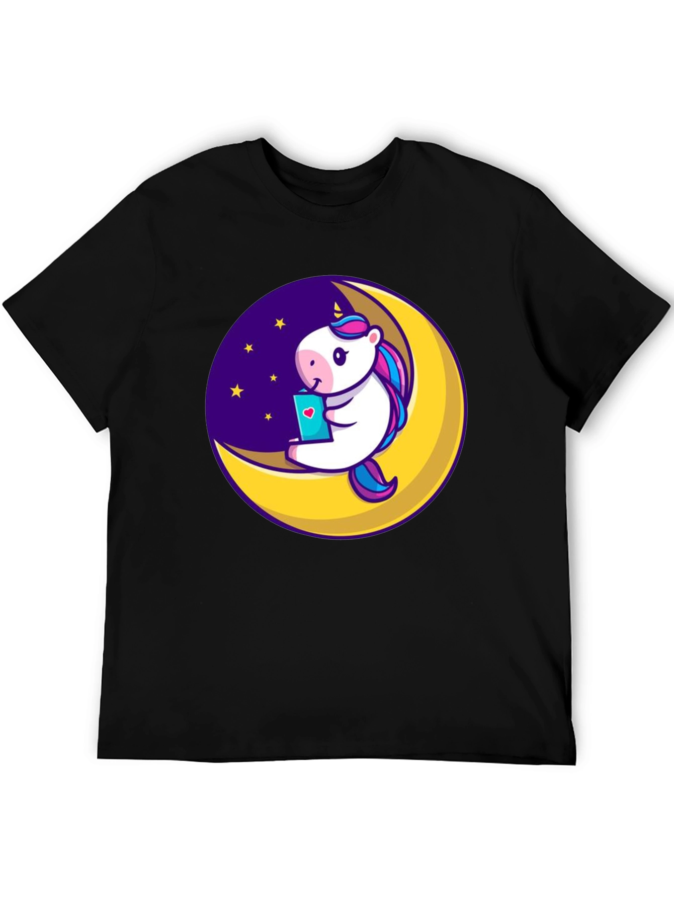 Unicorn Moon T-Shirt - Cute Cartoon Graphic Tee