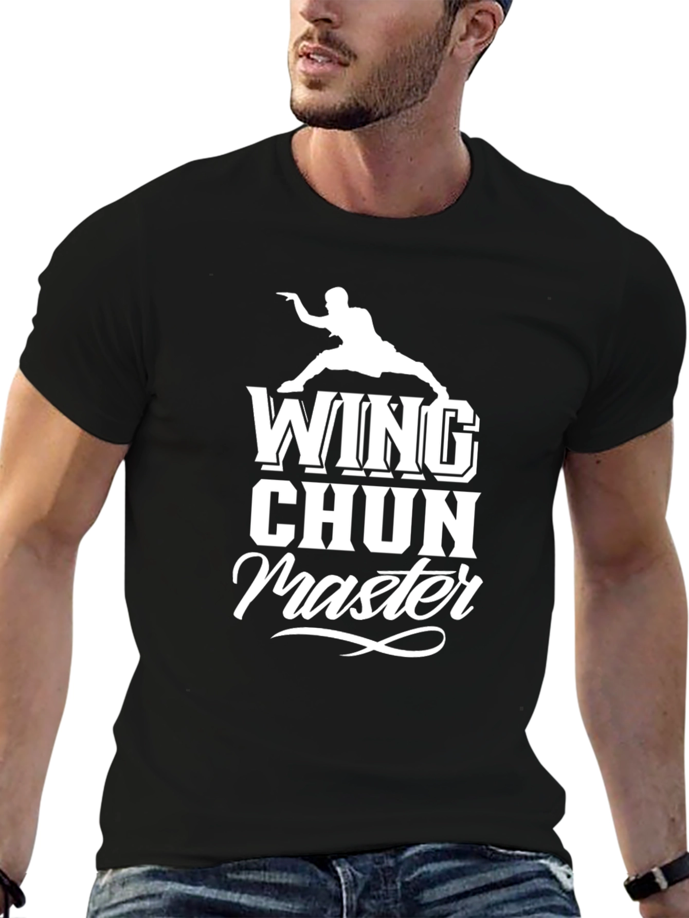 Wing Chun Master Black Graphic Tee