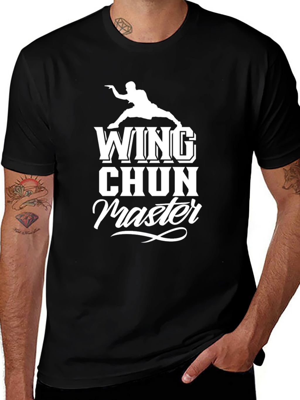 Wing Chun Master Black Graphic Tee
