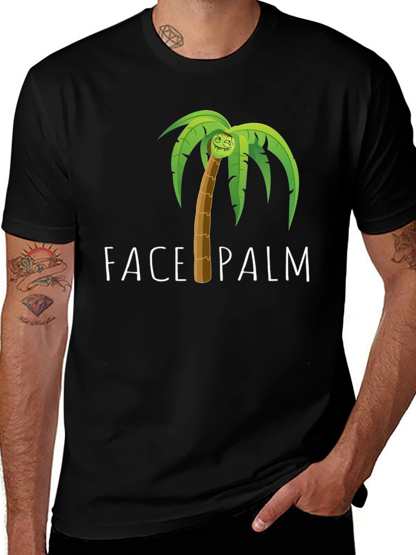 Face Palm Graphic Tee - Humorous Novelty T-Shirt