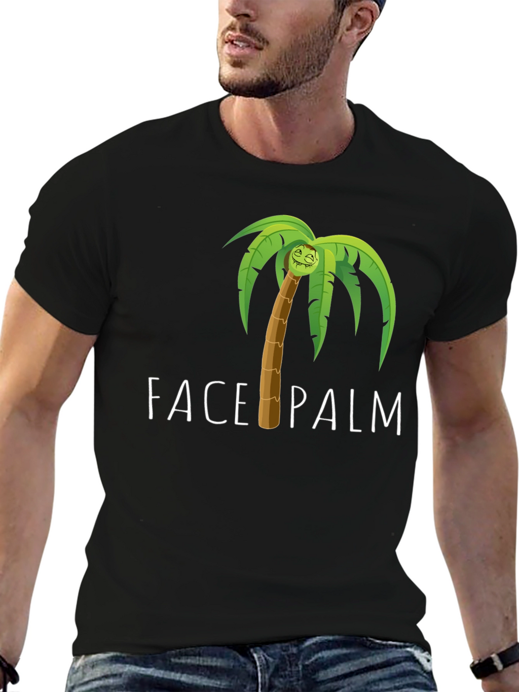 Face Palm Graphic Tee - Humorous Novelty T-Shirt