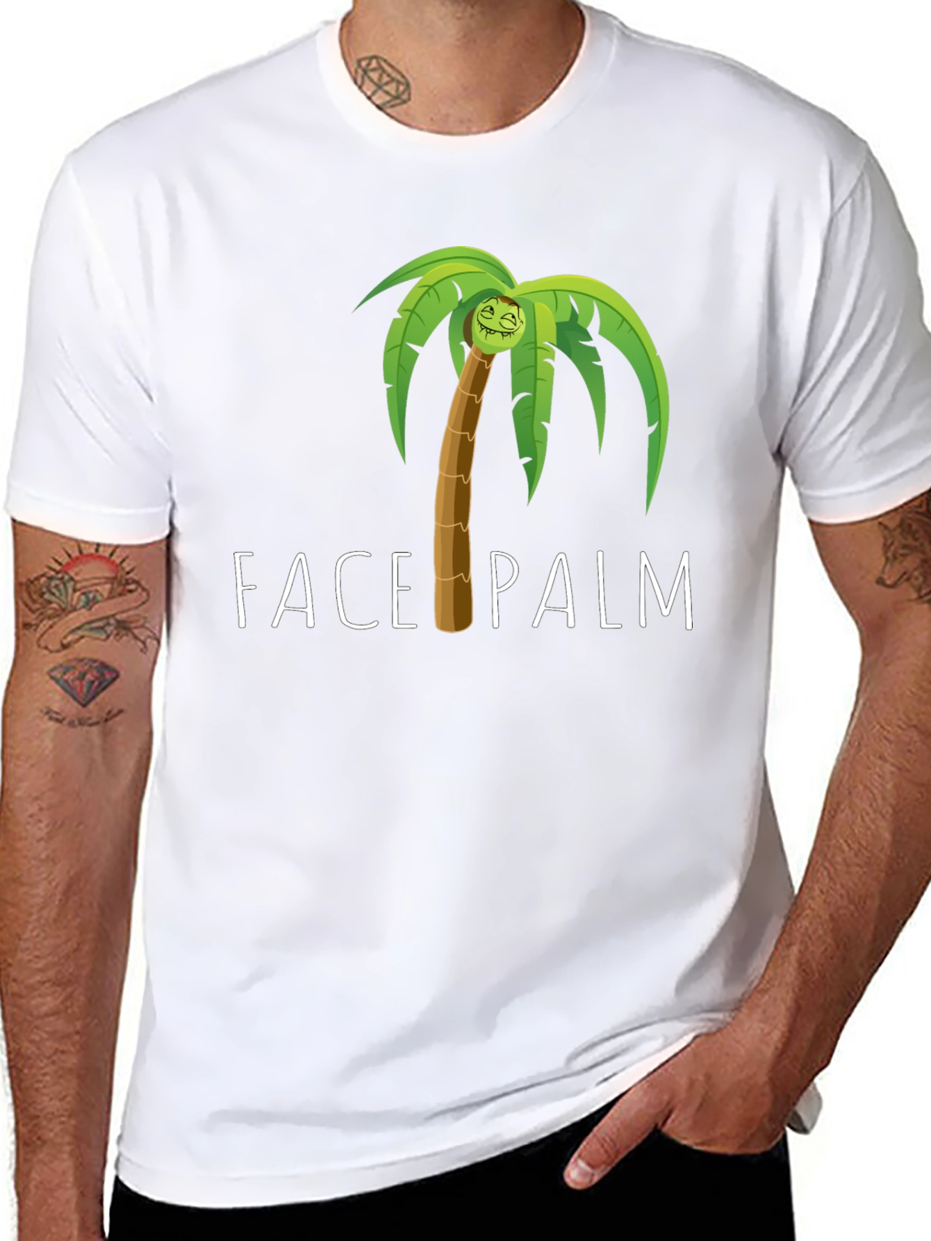 Face Palm Graphic Tee - Humorous Novelty T-Shirt