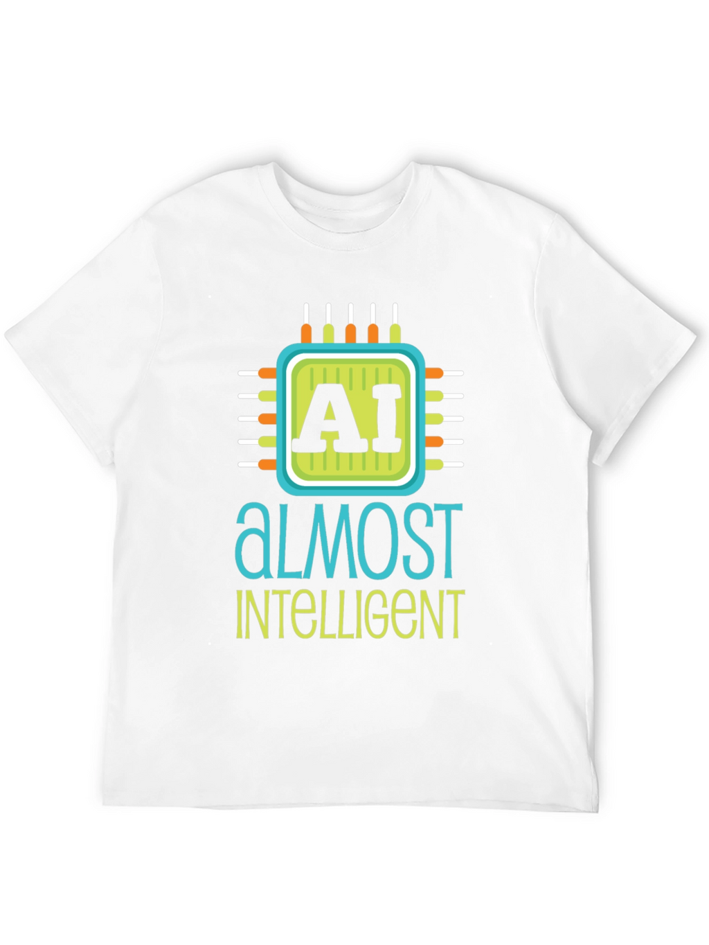 AI Almost Intelligent Black Graphic T-Shirt