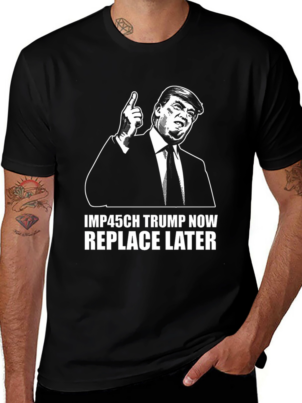 Trump Impeach Now T-Shirt Funny Political Tee