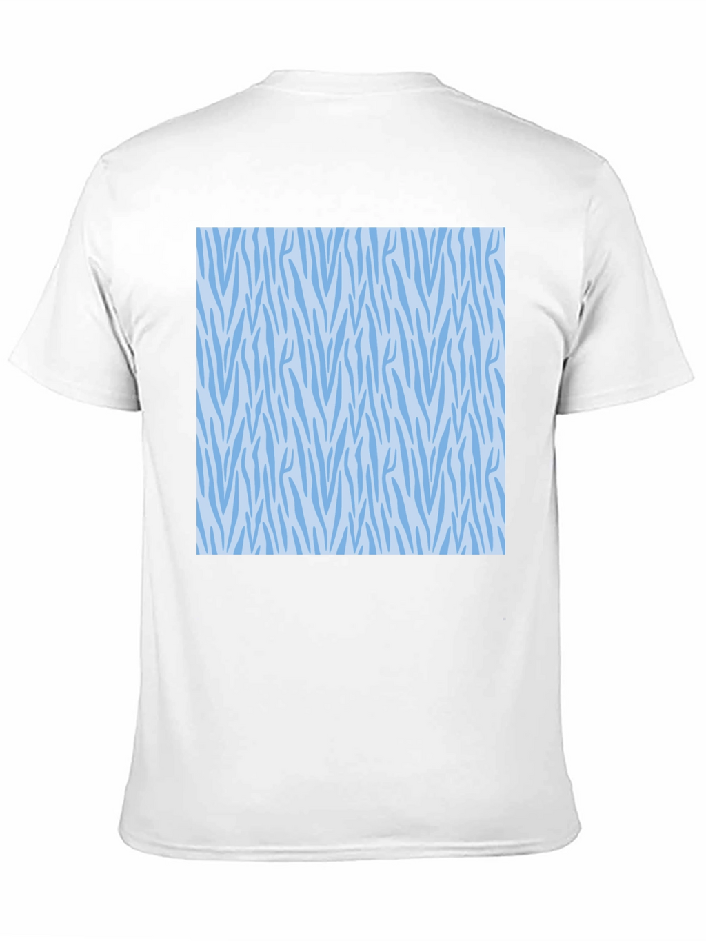 Stylish Black Tee with Blue Zebra Pattern