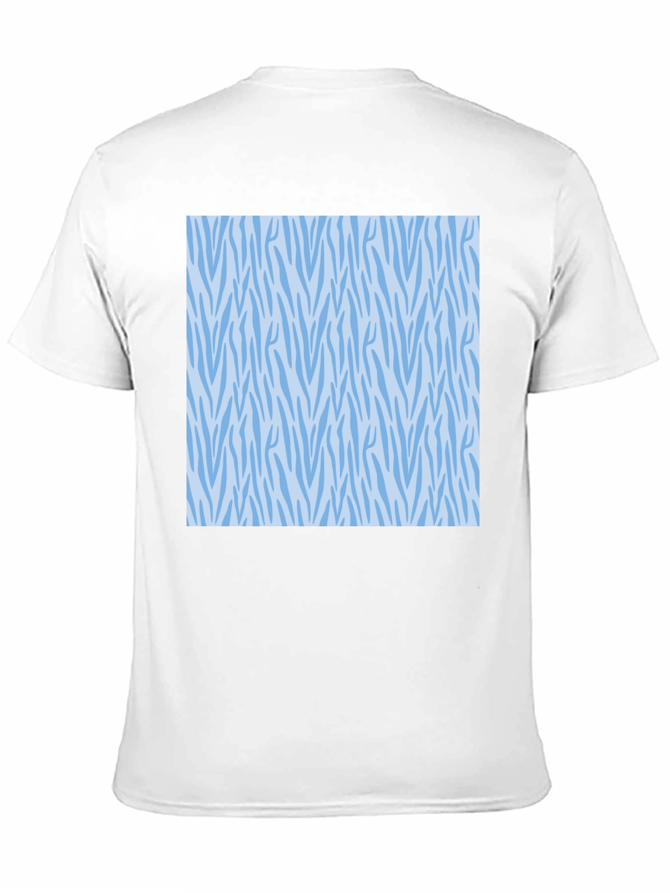 Stylish Black Tee with Blue Zebra Pattern