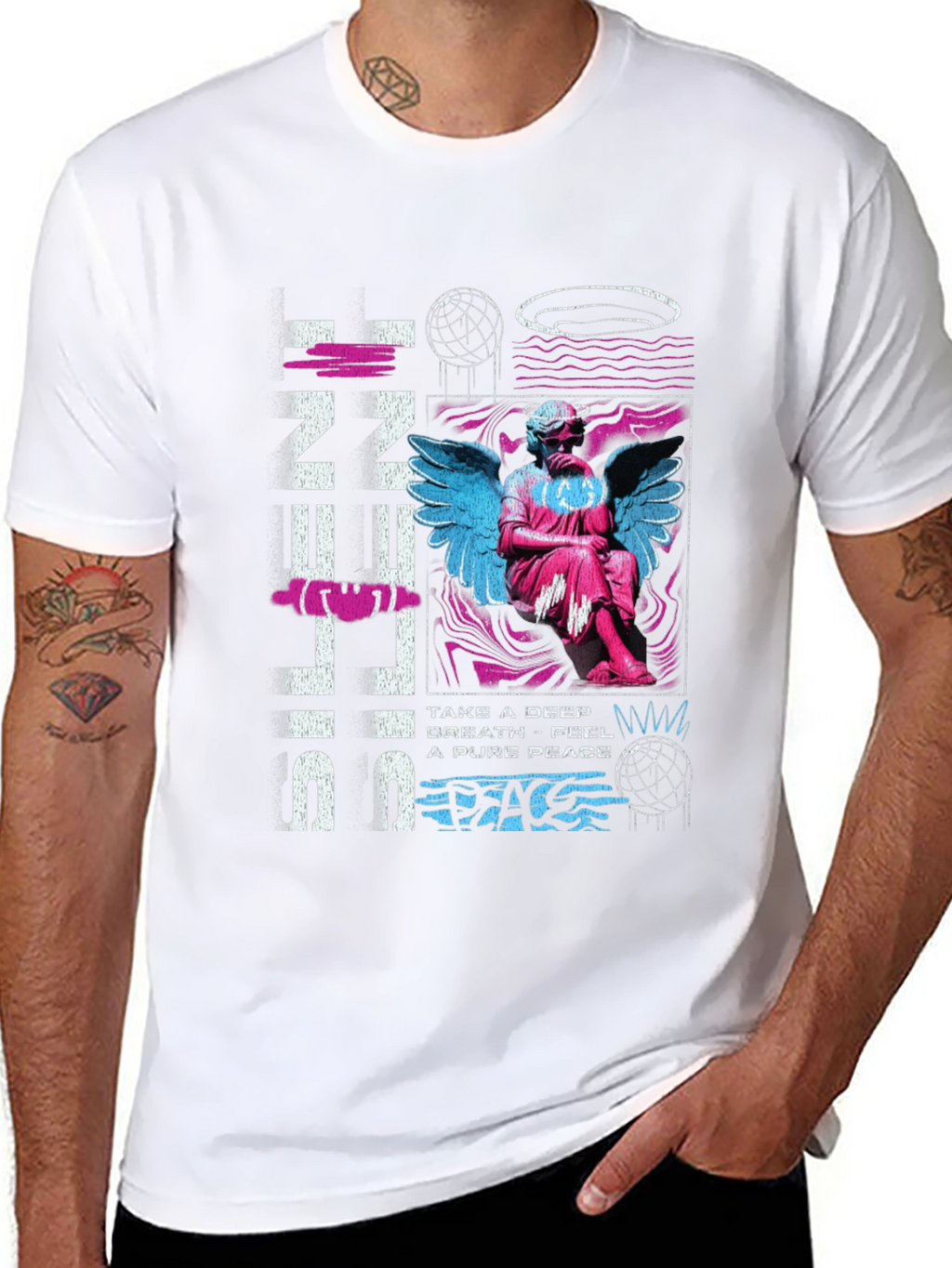 Silent Peace T-Shirt: Angel Graphic Tee