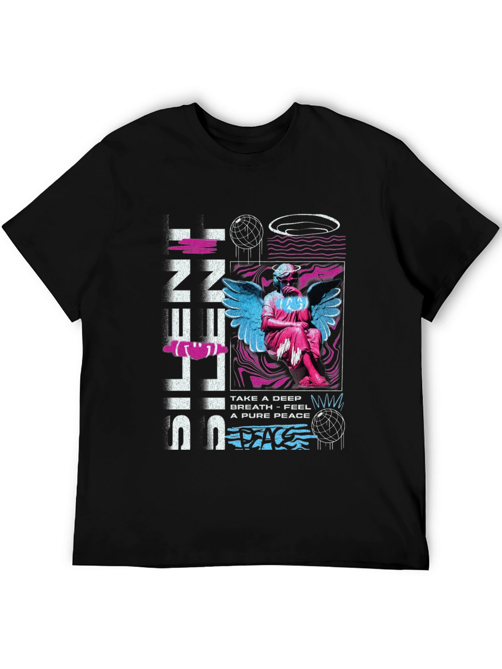 Silent Peace T-Shirt: Angel Graphic Tee