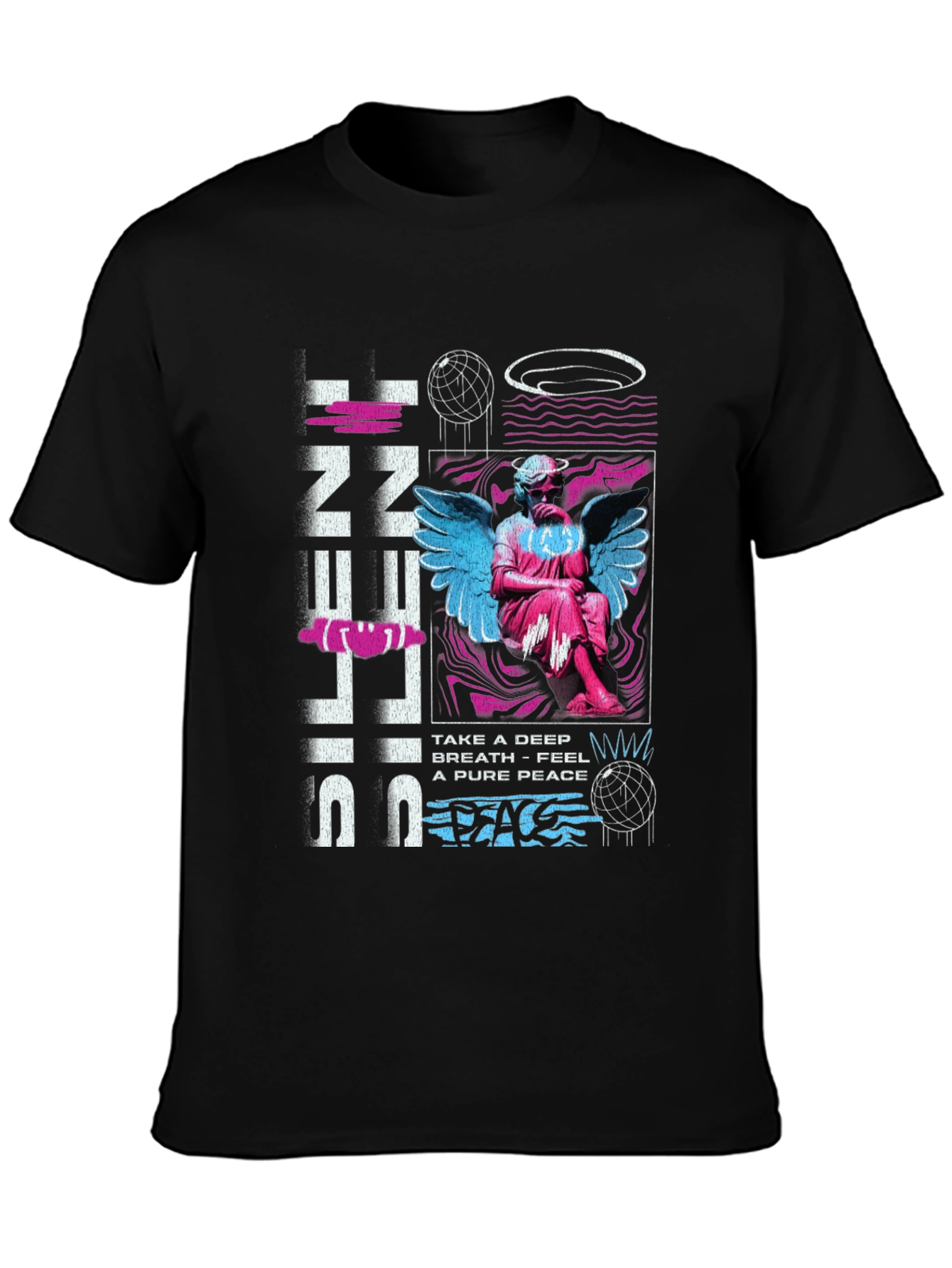 Silent Peace T-Shirt: Angel Graphic Tee