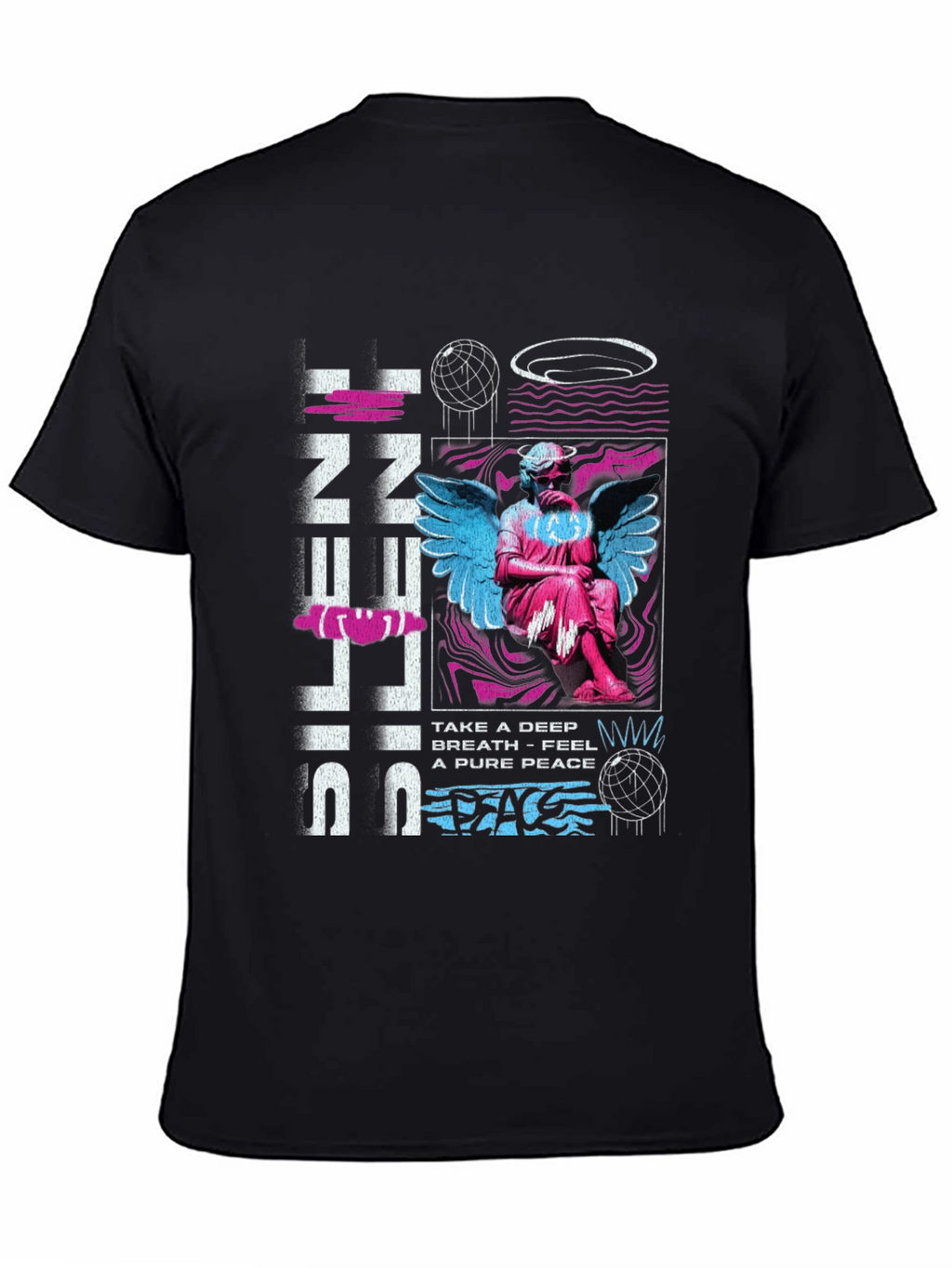 Silent Peace T-Shirt: Angel Graphic Tee