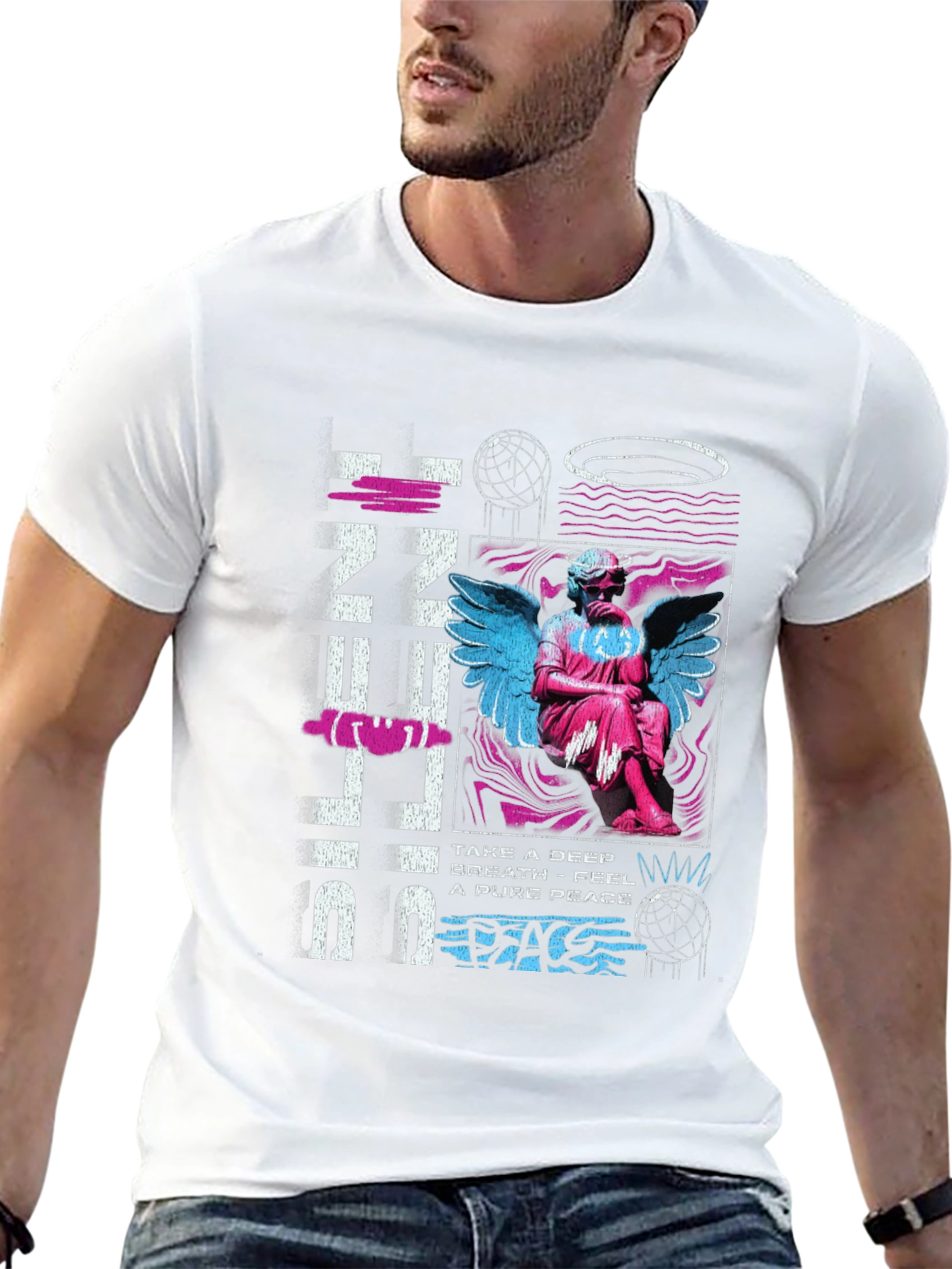 Silent Peace T-Shirt: Angel Graphic Tee