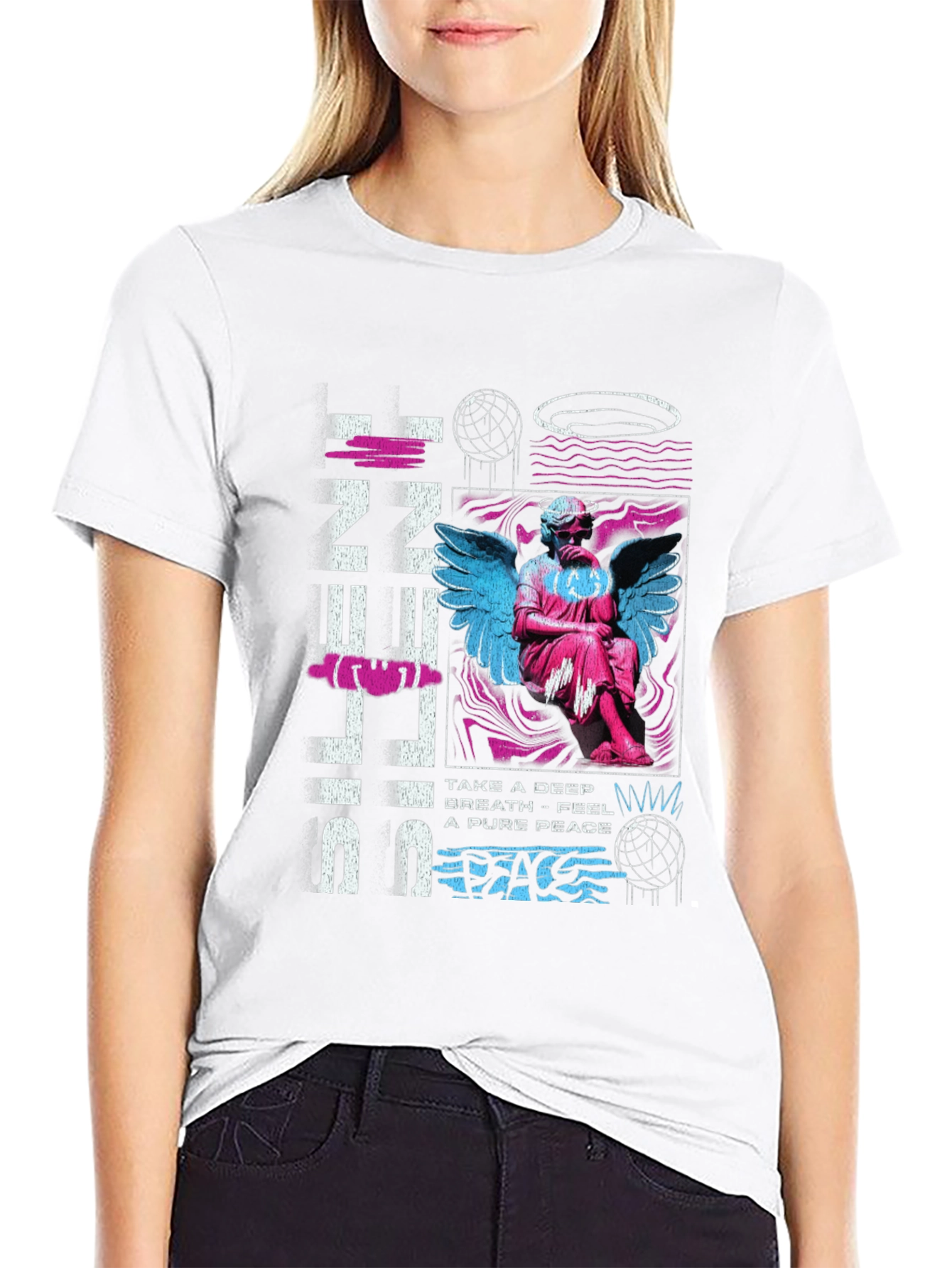 Silent Peace T-Shirt: Angel Graphic Tee