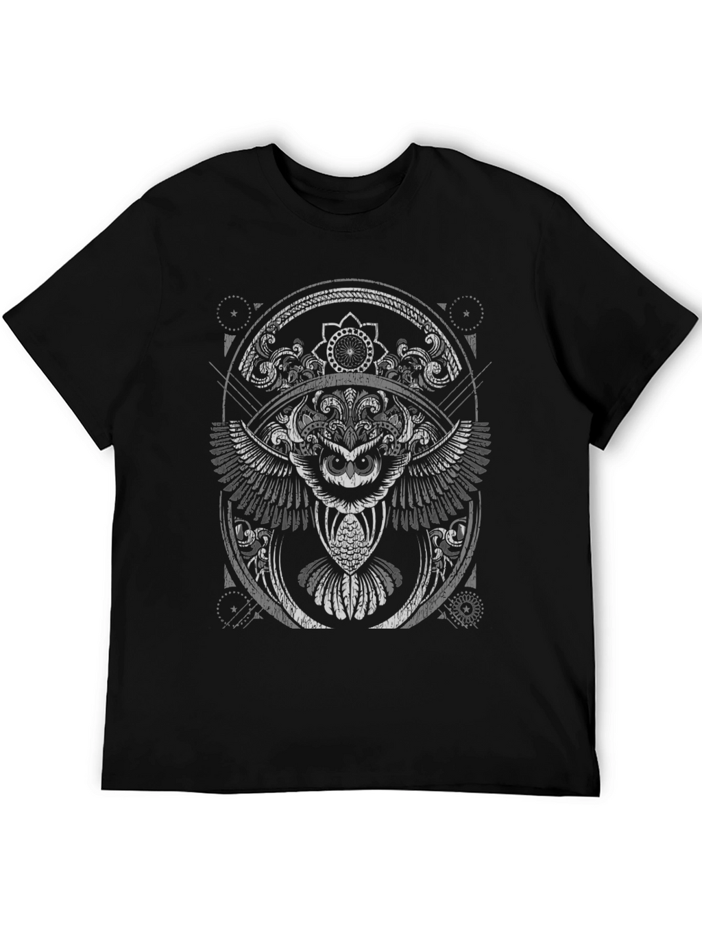Owl Mandala Graphic Print Tee