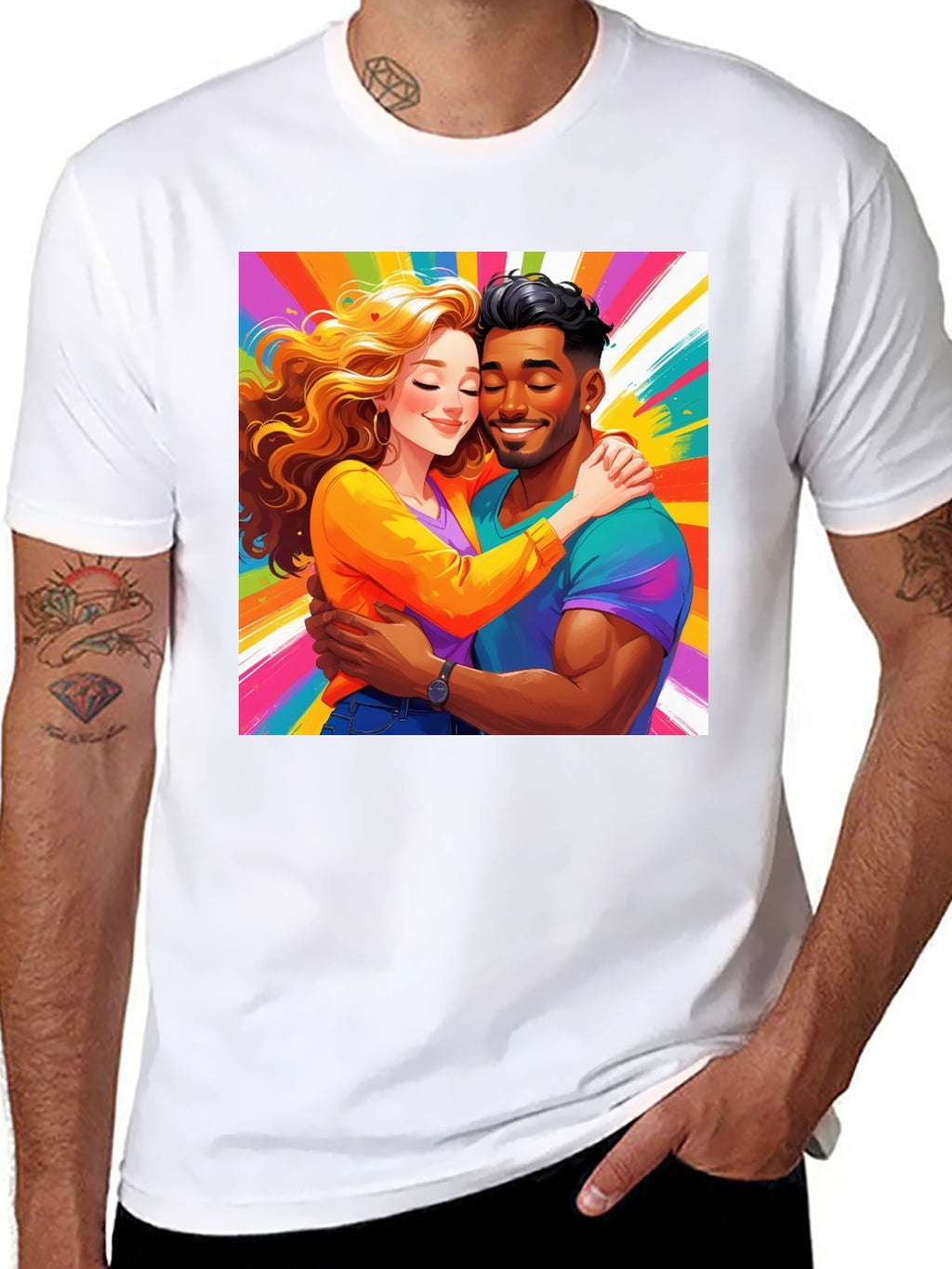 Colorful Couple Graphic Tee